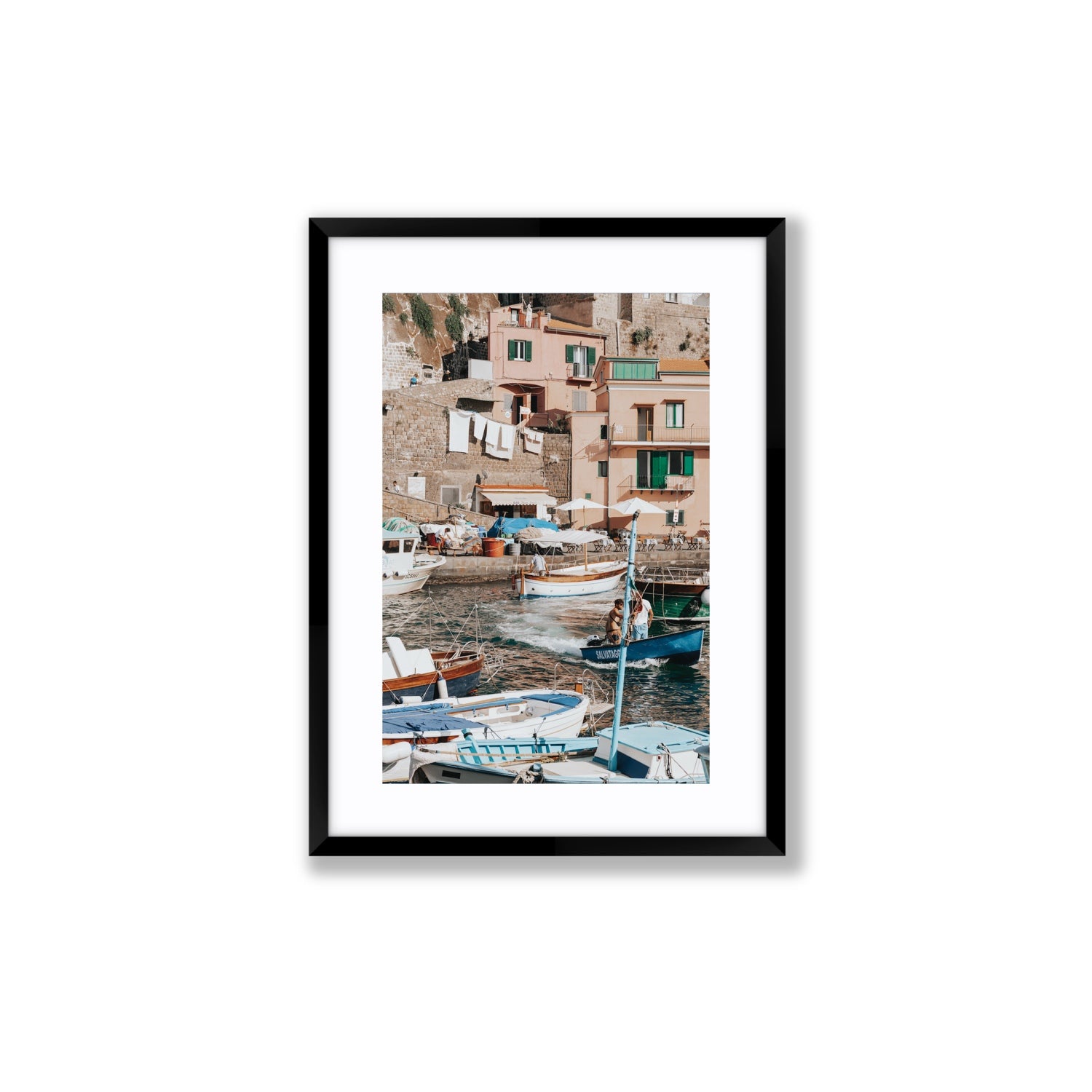 Coastal Carousel fine art print, Sorrento, Italy, Medium, Black Frame · Matboard, Fine Art Print