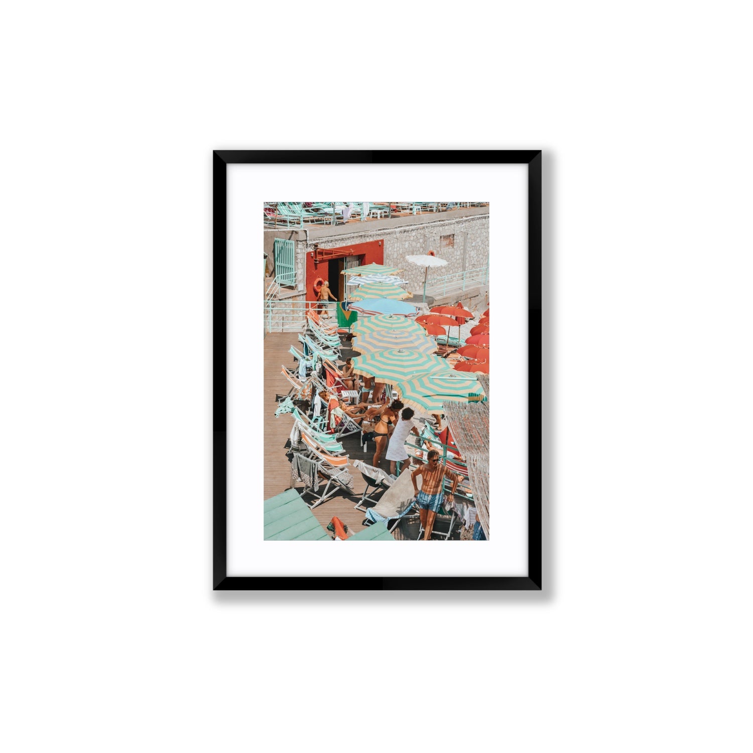 Colourful Canopy fine art print, Capri, Italy, Medium, Black Frame · Matboard, Fine Art Print