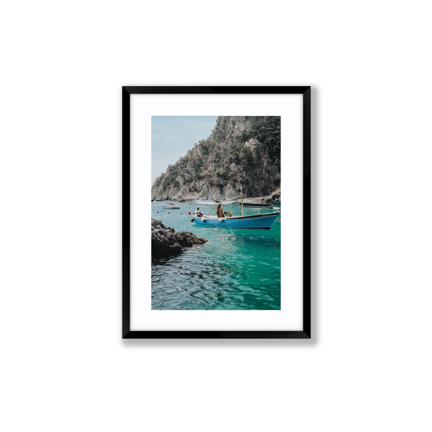 Emerald Escape fine art print, Capri, Italy, Medium, Black Frame · Matboard, Fine Art Print
