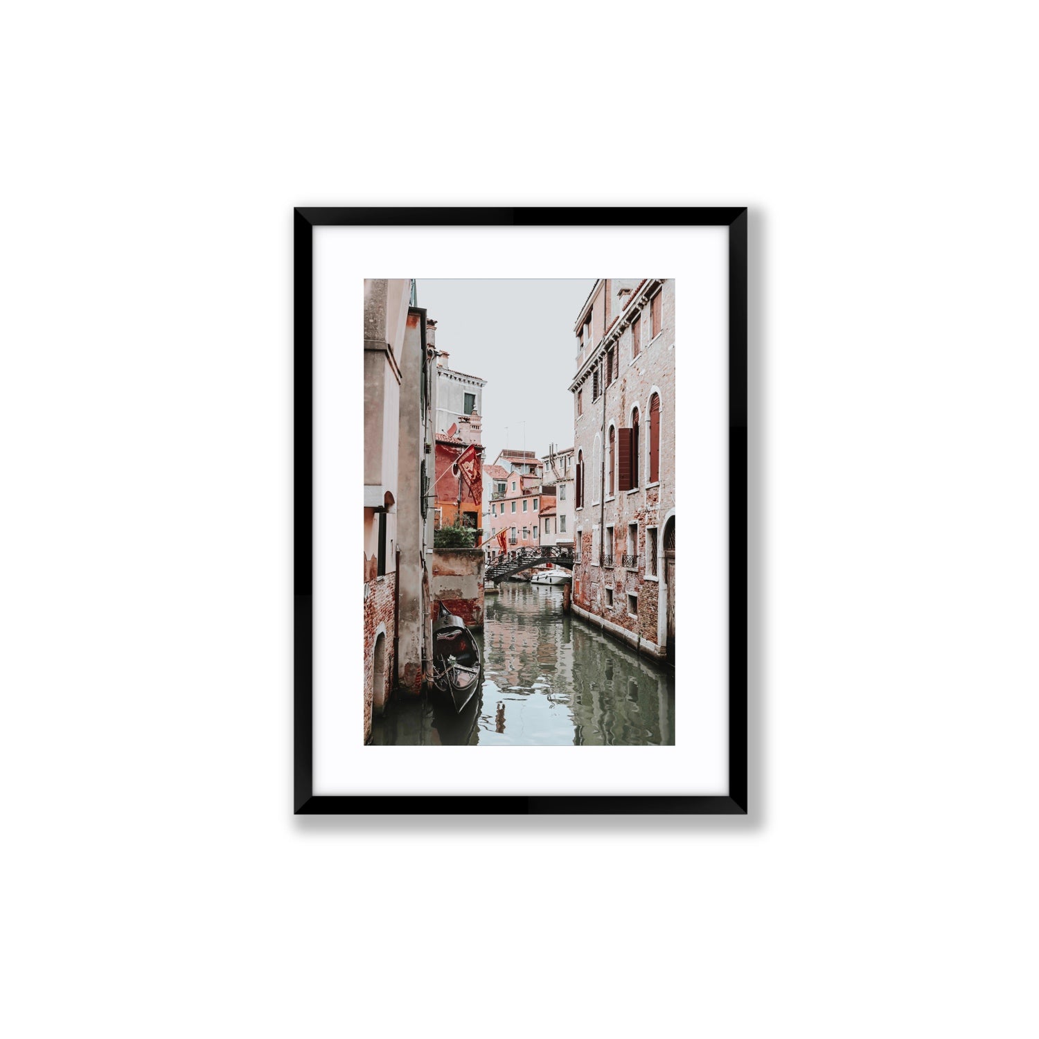 Laguna Veneta Venice Italian wall art Medium fine art print in black frame with matboard
