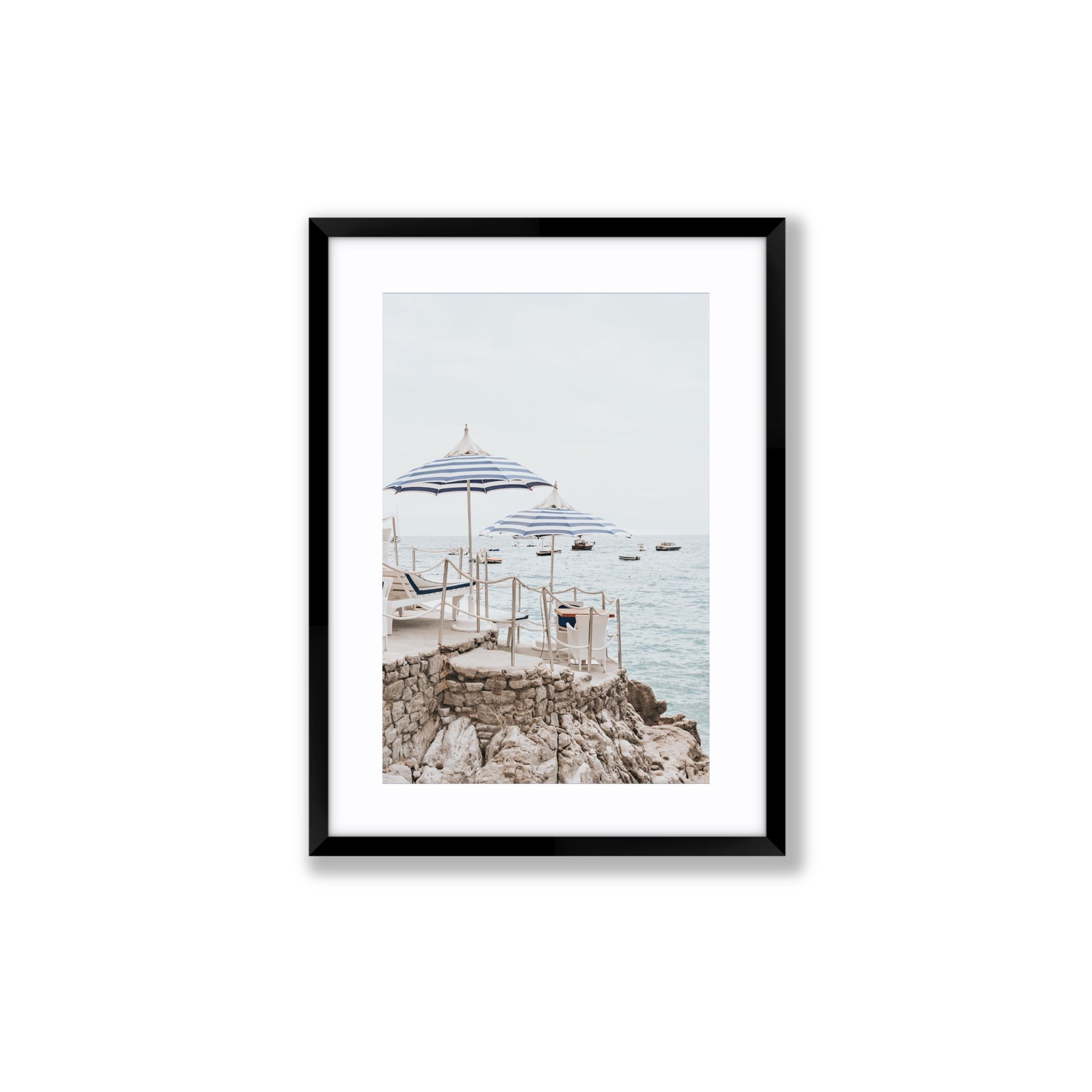 La Scogliera fine art print, Positano, Italy, Medium, Black Frame · Matboard, Fine Art Print