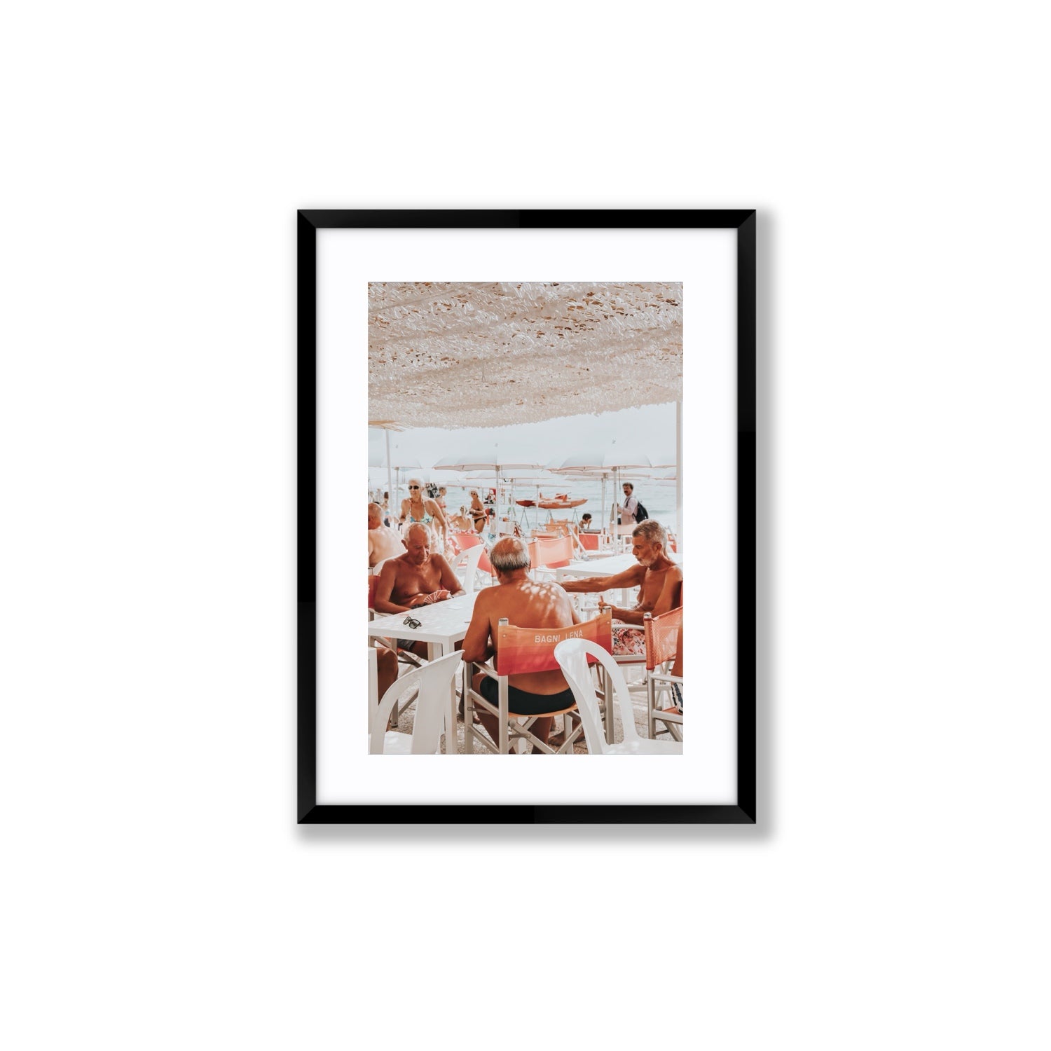 The Players fine art print, Alassio, Italy, Medium, Black Frame · Matboard, Fine Art Print