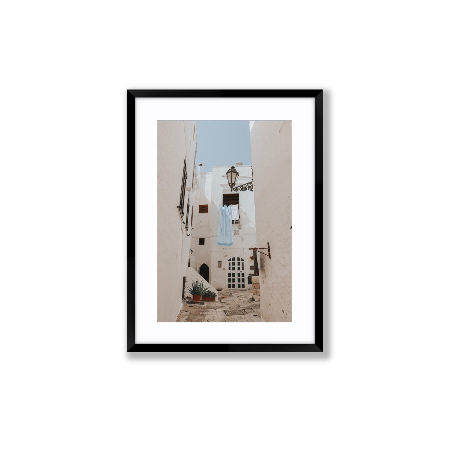 Laundry Day fine art print, Puglia, Italy, Medium, Black Frame · Matboard, Fine Art Print