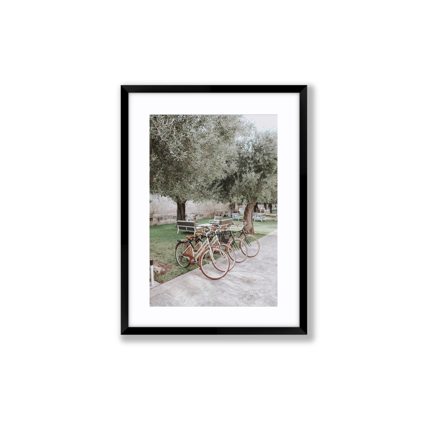 Classic Cruisers Puglia wall art Medium fine art print in black frame with matboard