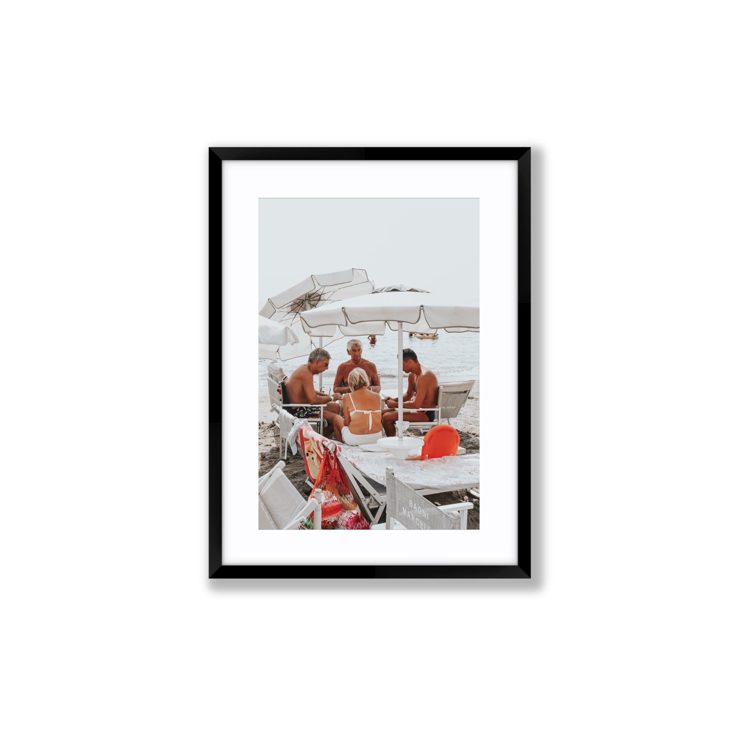 Luck Of The Draw fine art print, Alassio, Italy, Medium, Black Frame · Matboard, Fine Art Print