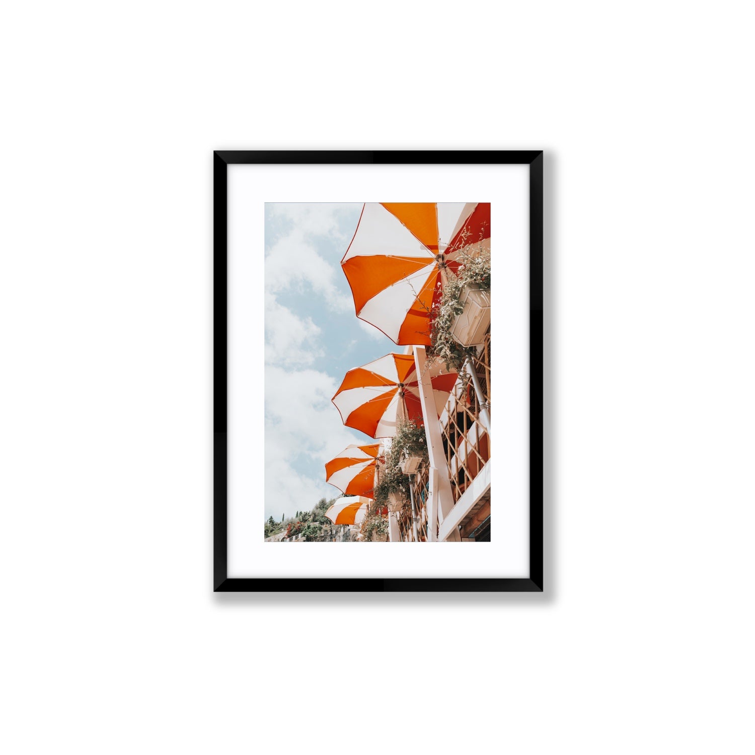 Mantienilo Semplice fine art print, Positano, Italy, Medium, Black Frame · Matboard, Fine Art Print