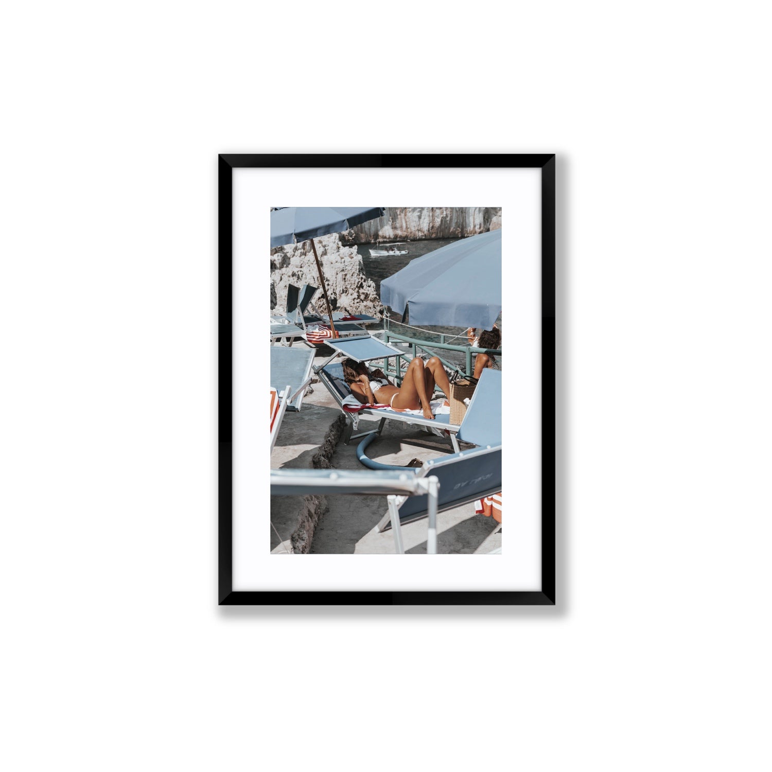 Beach Babe fine art print, Capri, Italy, Medium, Black Frame · Matboard, Fine Art Print