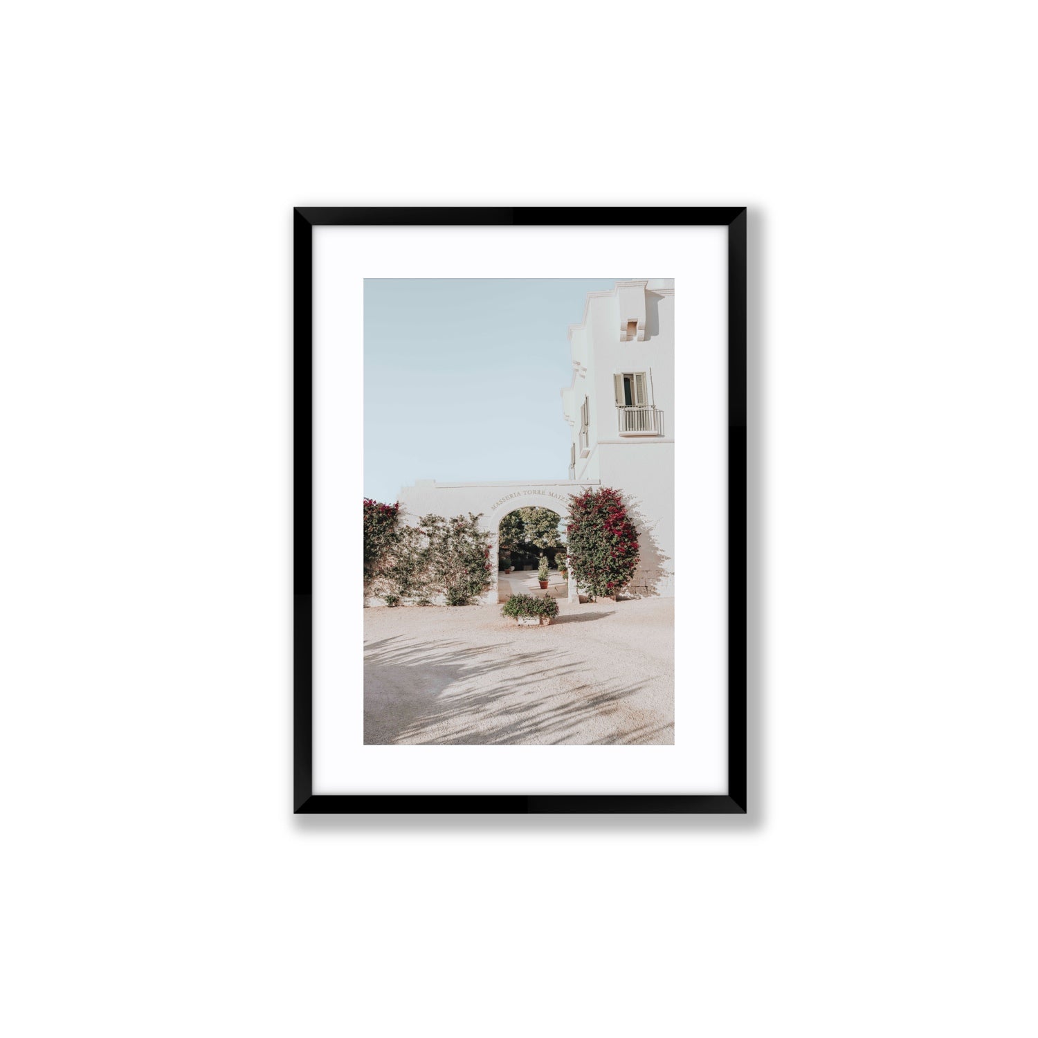 Villa Retreat fine art print, Puglia, Italy, Medium, Black Frame · Matboard, Fine Art Print