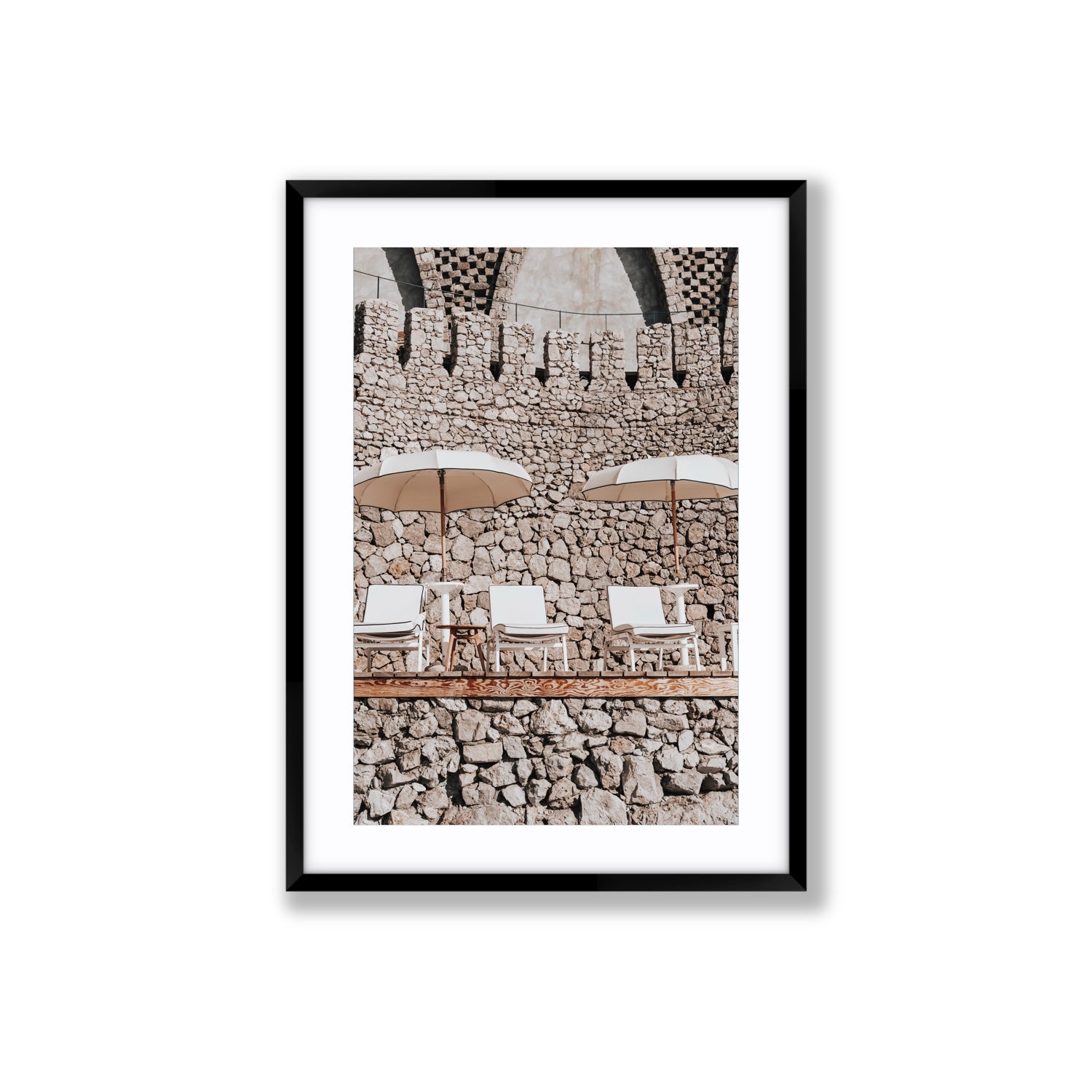 Pietra Amalfitana fine art print, Amalfi, Italy, luxury escapes artwork, Large, Black Frame · Matboard, Fine Art Print