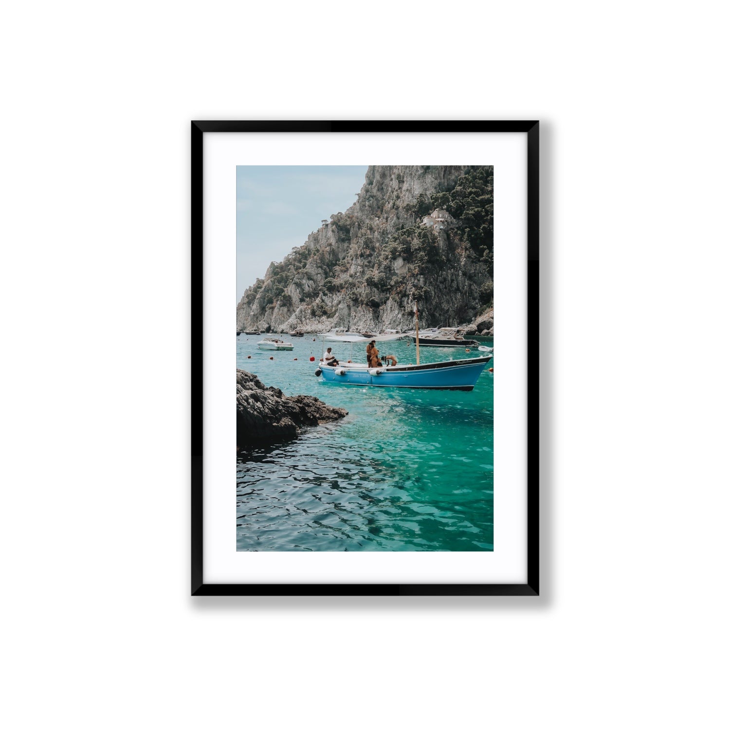Emerald Escape fine art print, Capri, Italy, Large, Black Frame · Matboard, Fine Art Print