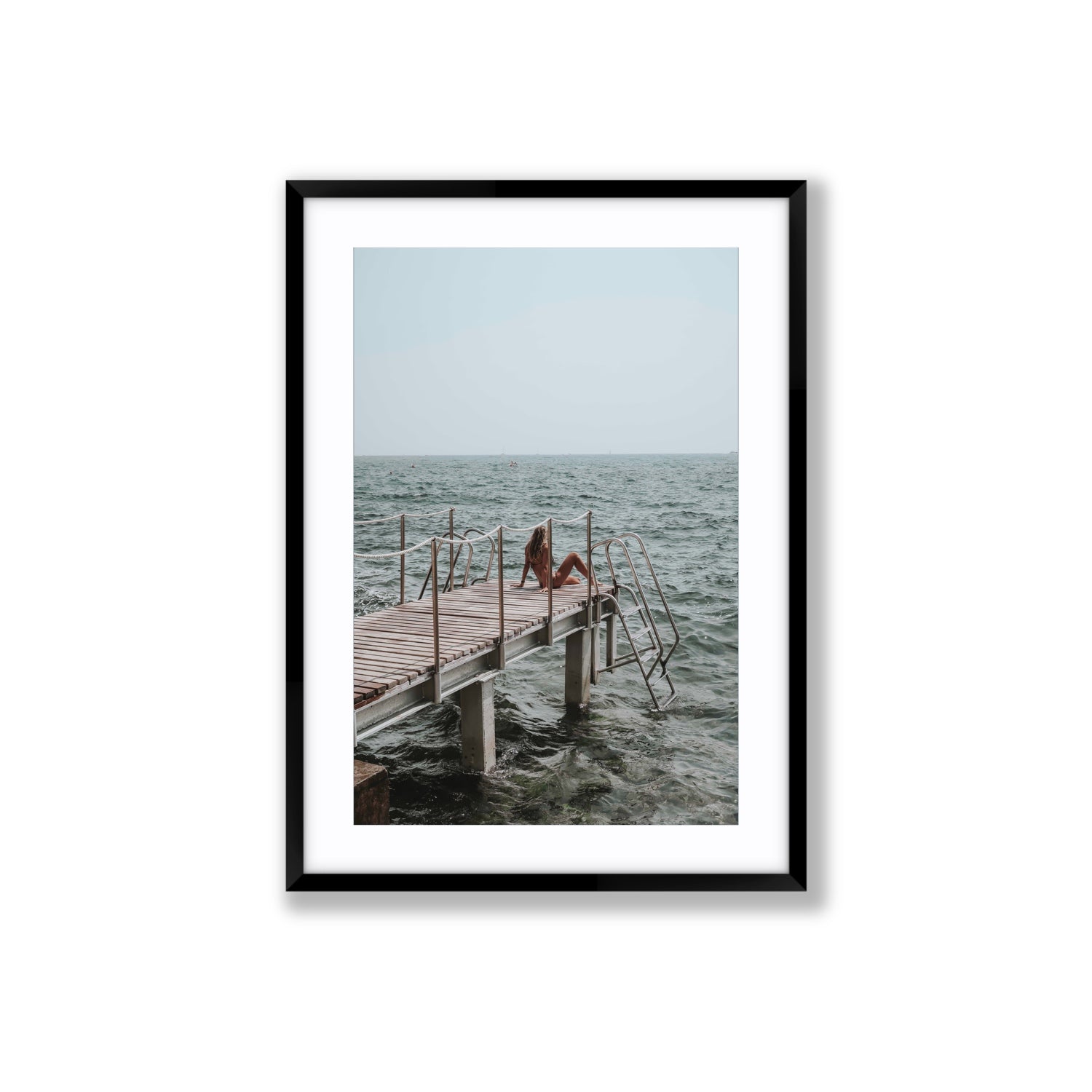 The Dock's Whisper fine art print, Tuscany, Italy, Large, Black Frame · Matboard, Fine Art Print