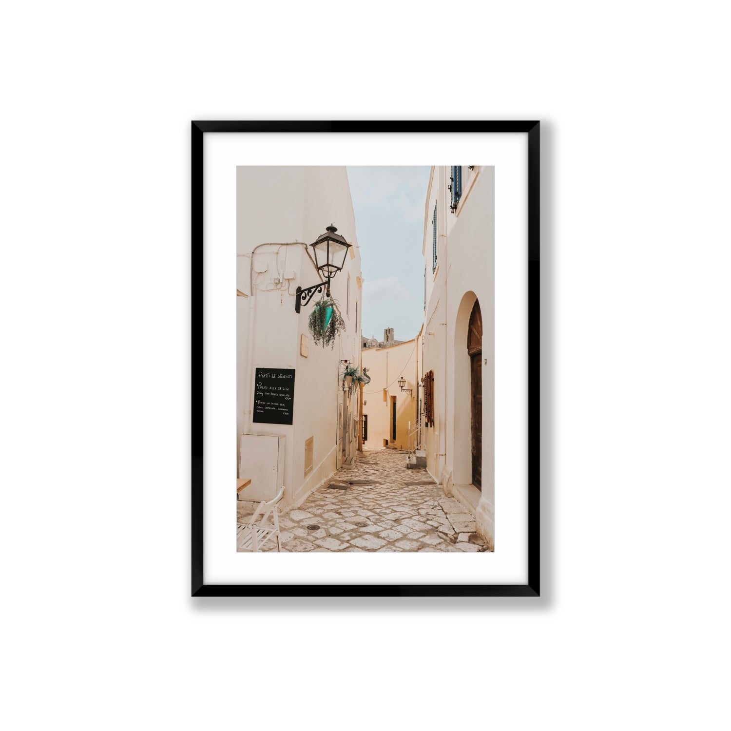 Twilight Passage Puglia Italian wall art Large fine art print in black frame with matboard