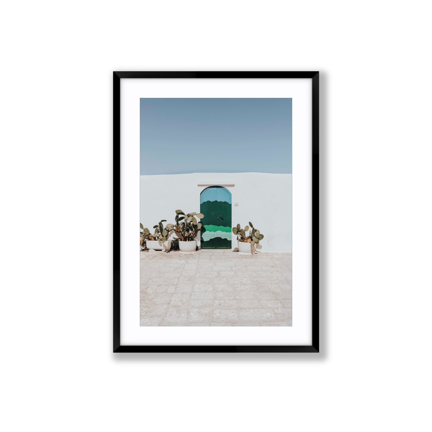 Imaginary Exit Puglia Mediterranean wall art Large fine art print in black frame with matboard
