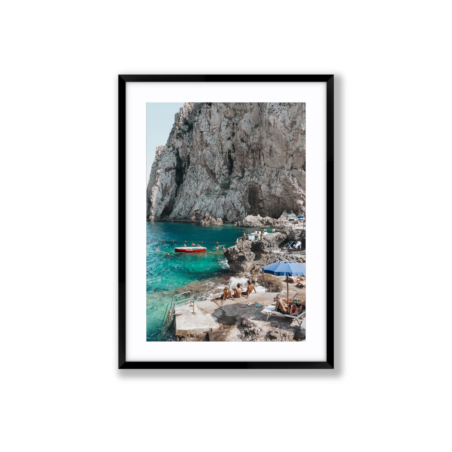 Tranquility fine art print, Capri, Italy, Large, Black Frame · Matboard, Fine Art Print