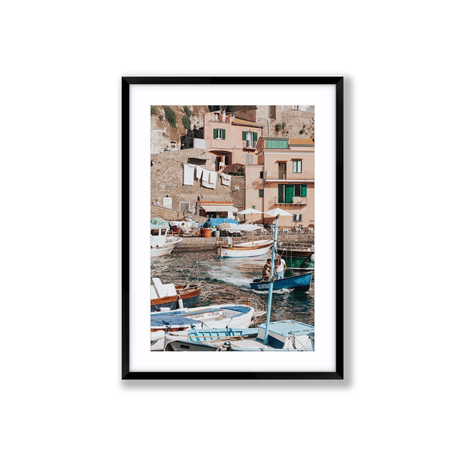 Coastal Carousel fine art print, Sorrento, Italy, Large, Black Frame · Matboard, Fine Art Print