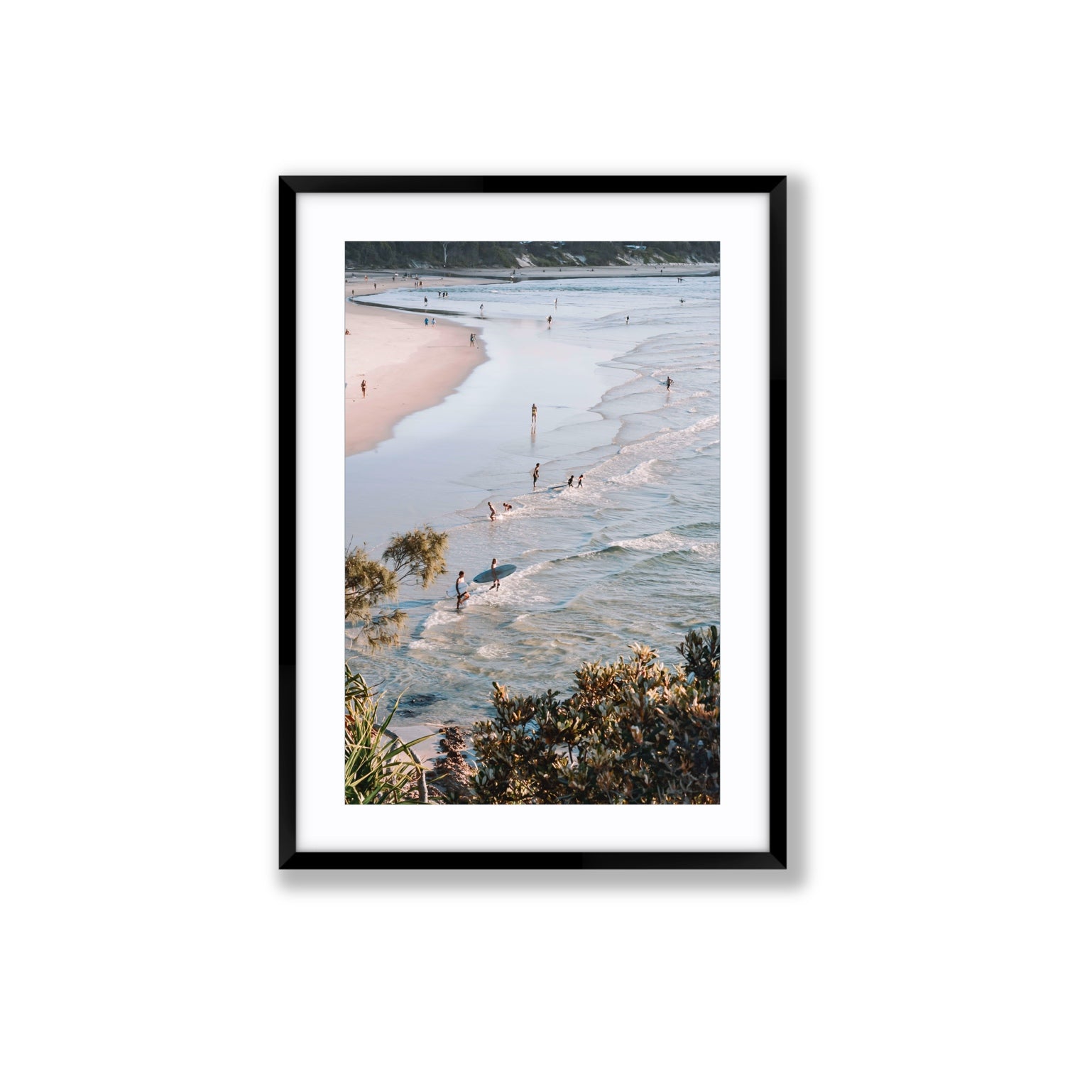 Healing Waters fine art print, Byron Bay, Australia, Large, Black Frame · Matboard, Fine Art Print