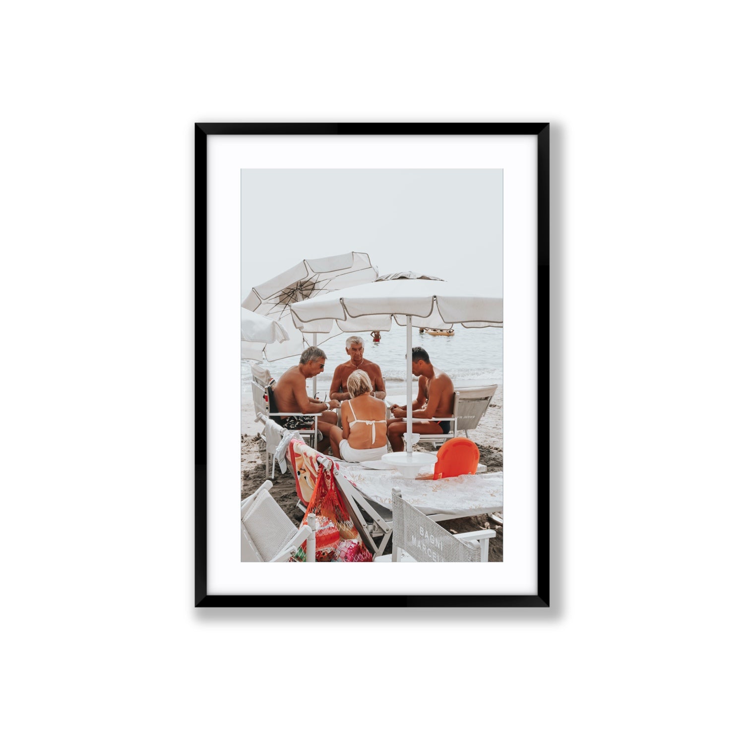 Luck Of The Draw fine art print, Alassio, Italy, Large, Black Frame · Matboard, Fine Art Print