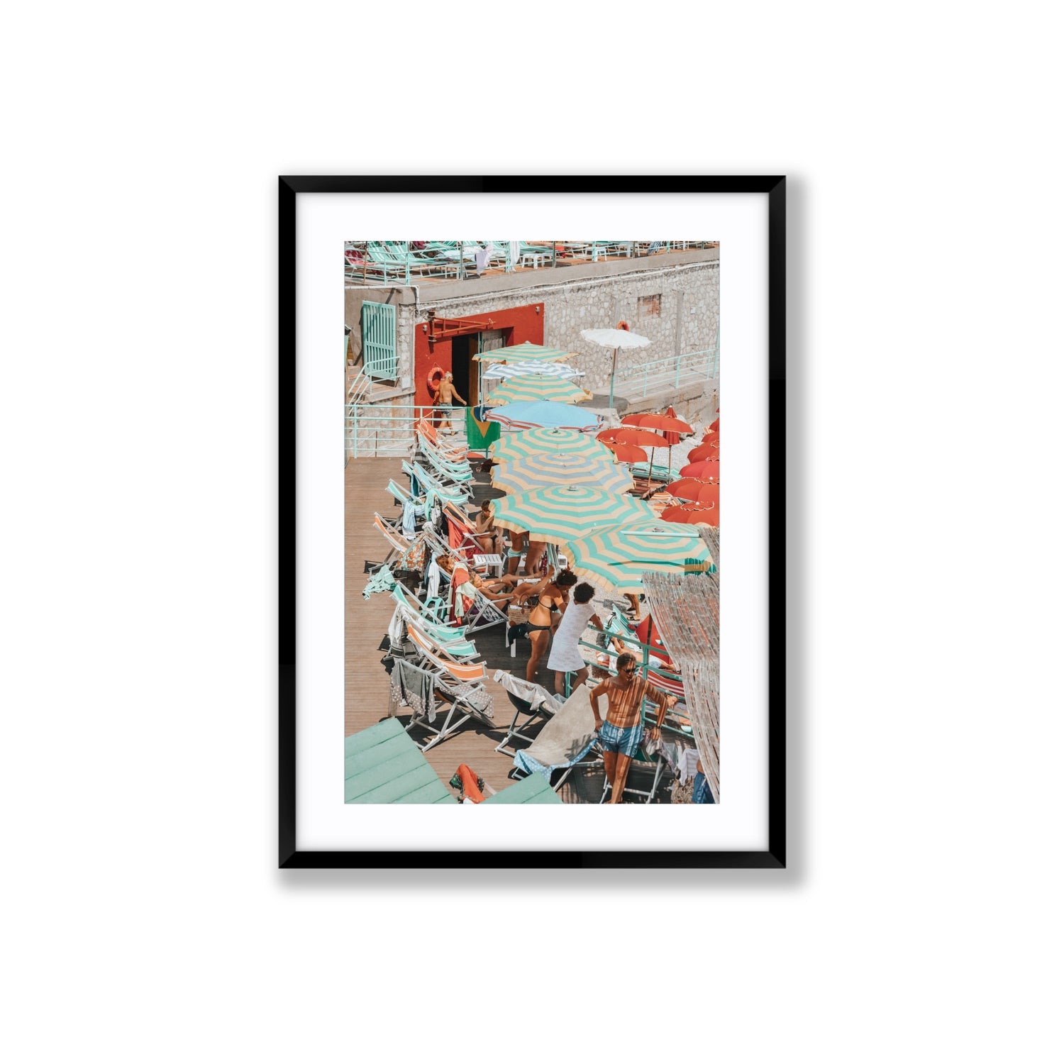 Colourful Canopy fine art print, Capri, Italy, Large, Black Frame · Matboard, Fine Art Print