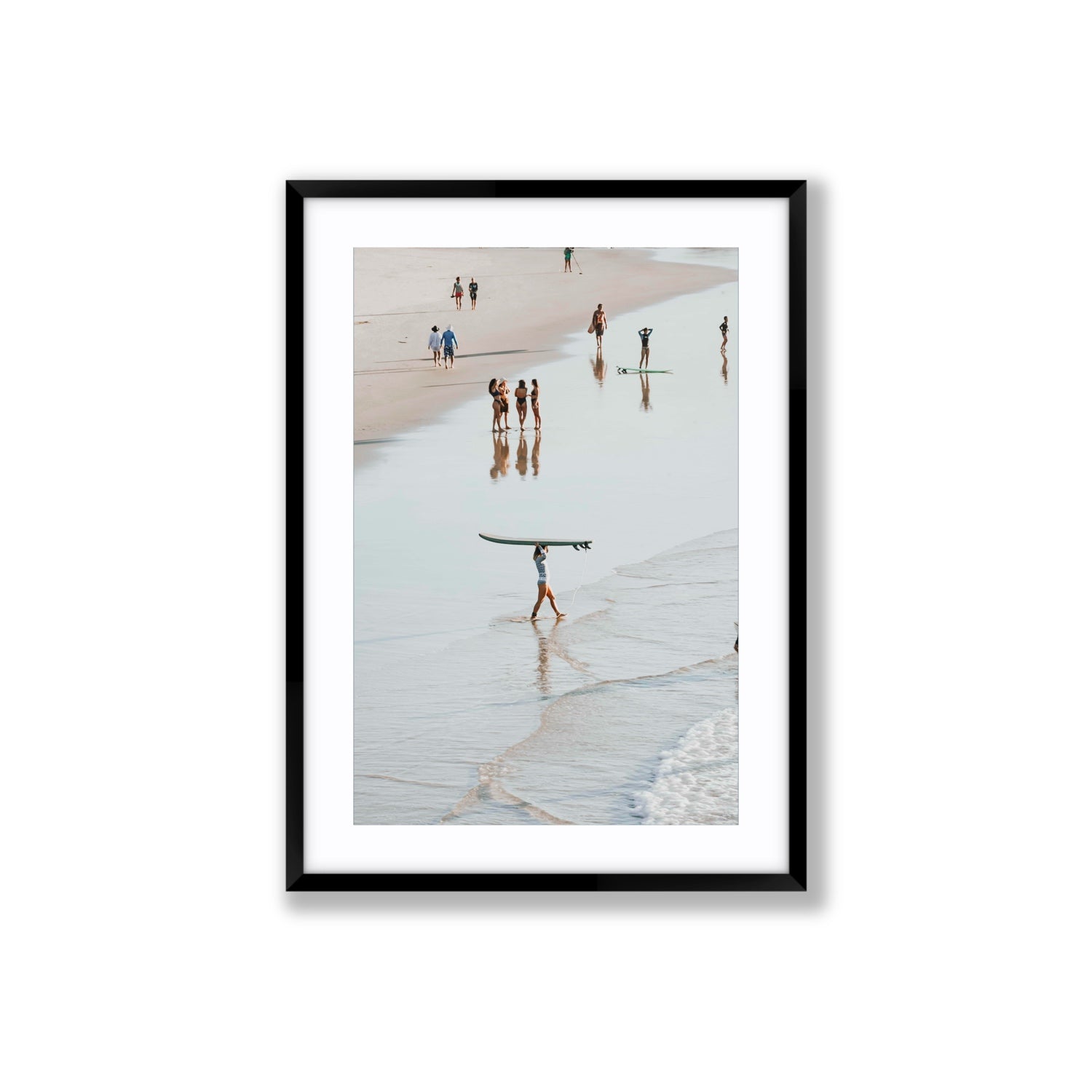 Bailey Byron Bay beach coastal decor wall art Large fine art print in black frame with matboard