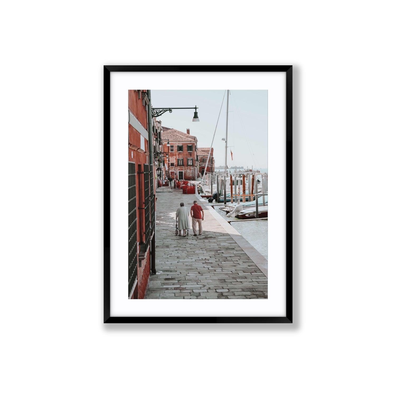 OG Casanova Venice Italian wall art Large fine art print in black frame with matboard