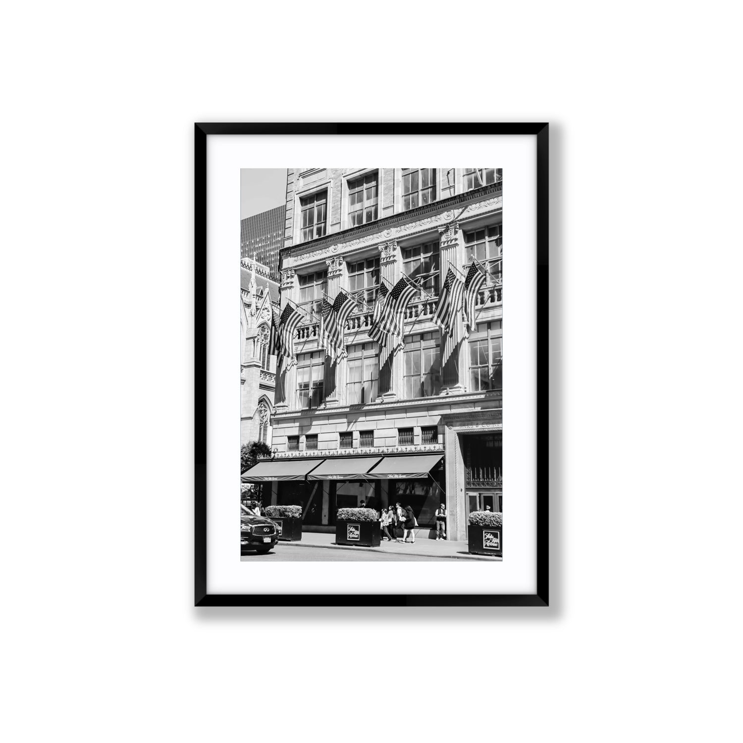 Luxury On Fifth fine art print, New York, United States, Large, Black Frame · Matboard, Fine Art Print