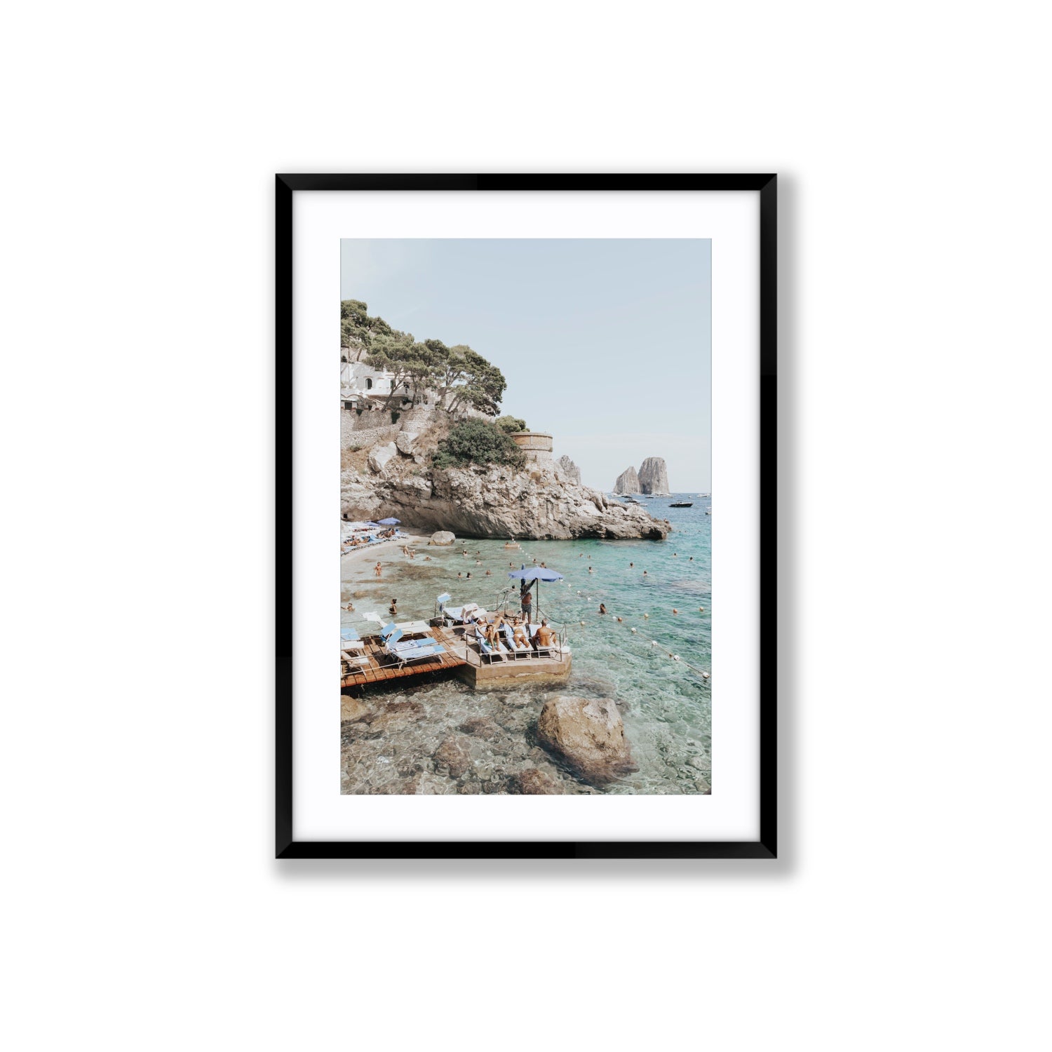 The Sweet Life fine art print, Capri, Italy, Large, Black Frame · Matboard, Fine Art Print