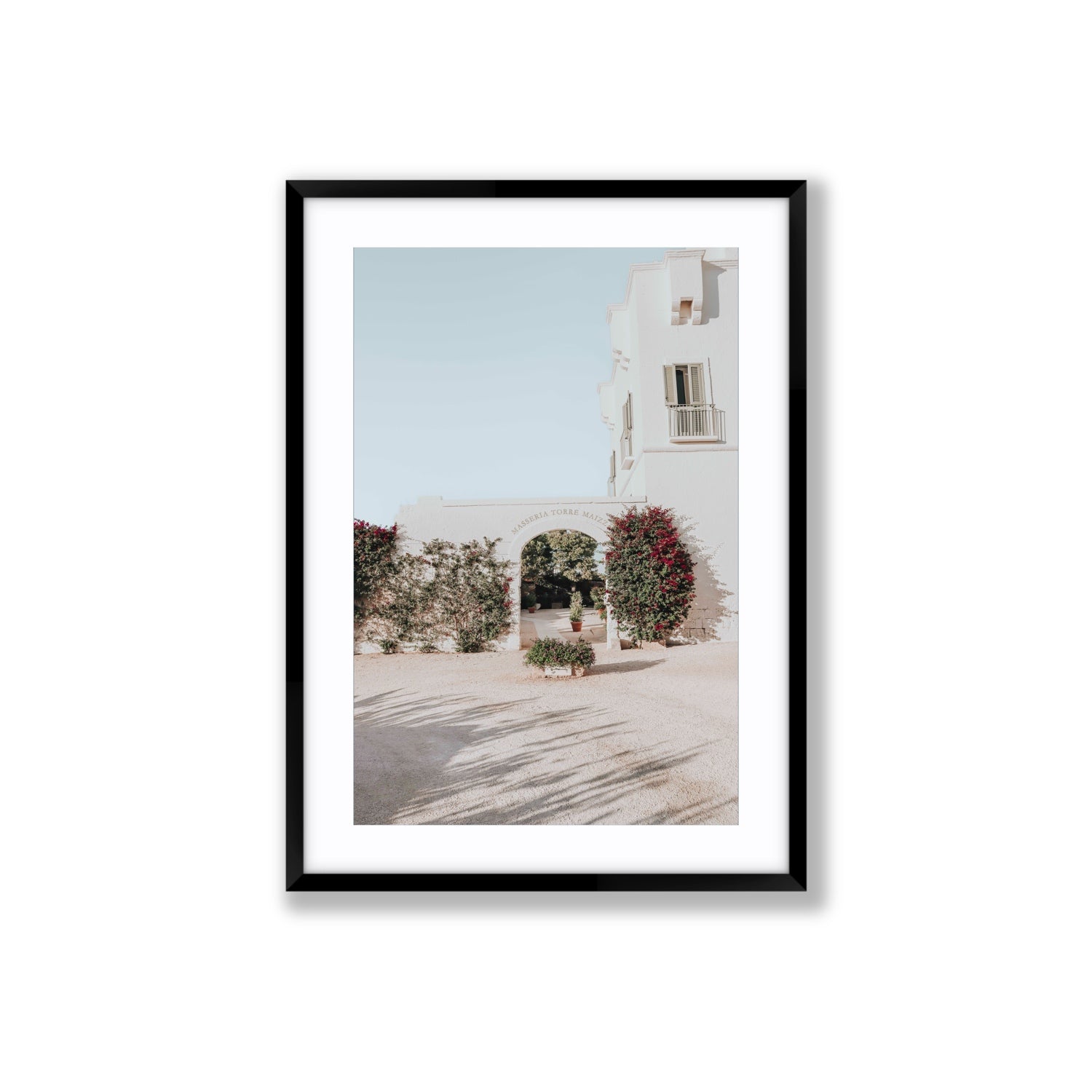 Villa Retreat fine art print, Puglia, Italy, Large, Black Frame · Matboard, Fine Art Print