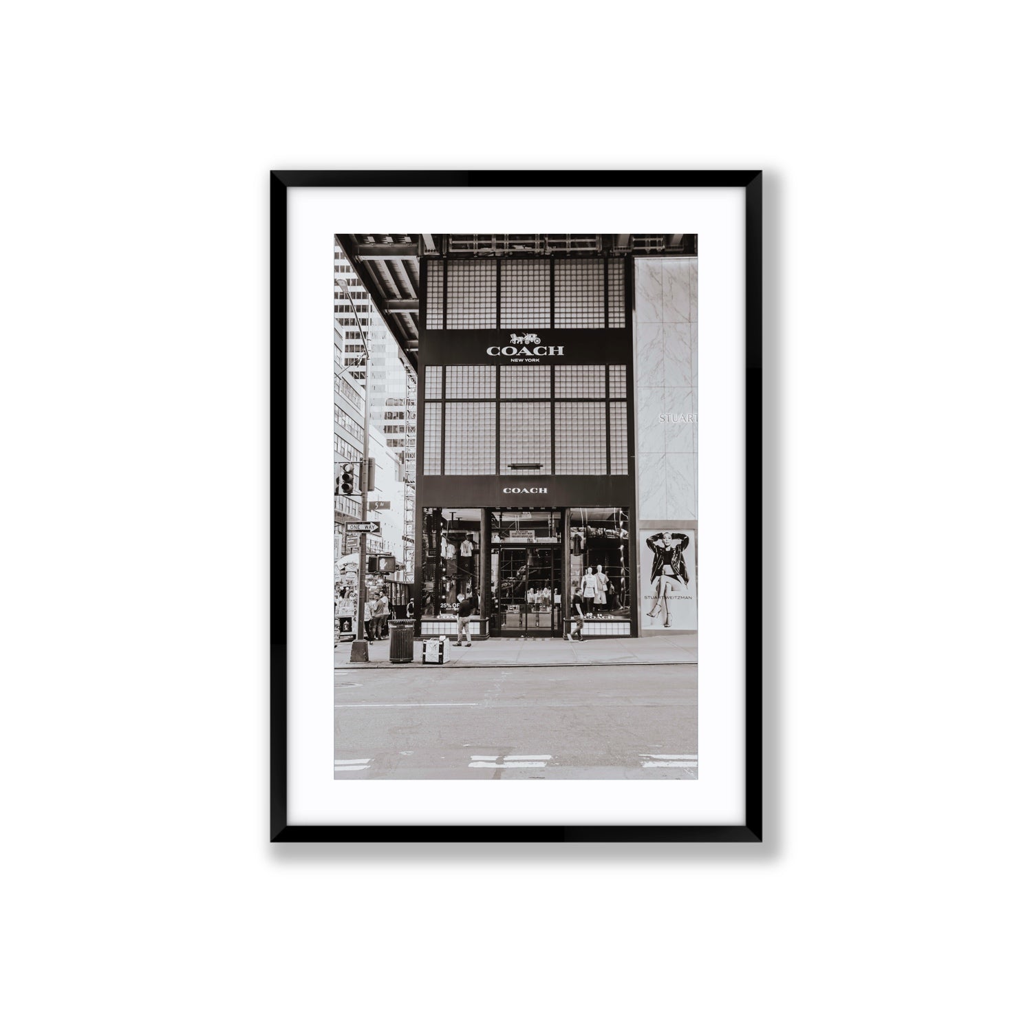 Coach Uptown fine art print, New York, United States, Large, Black Frame · Matboard, Fine Art Print
