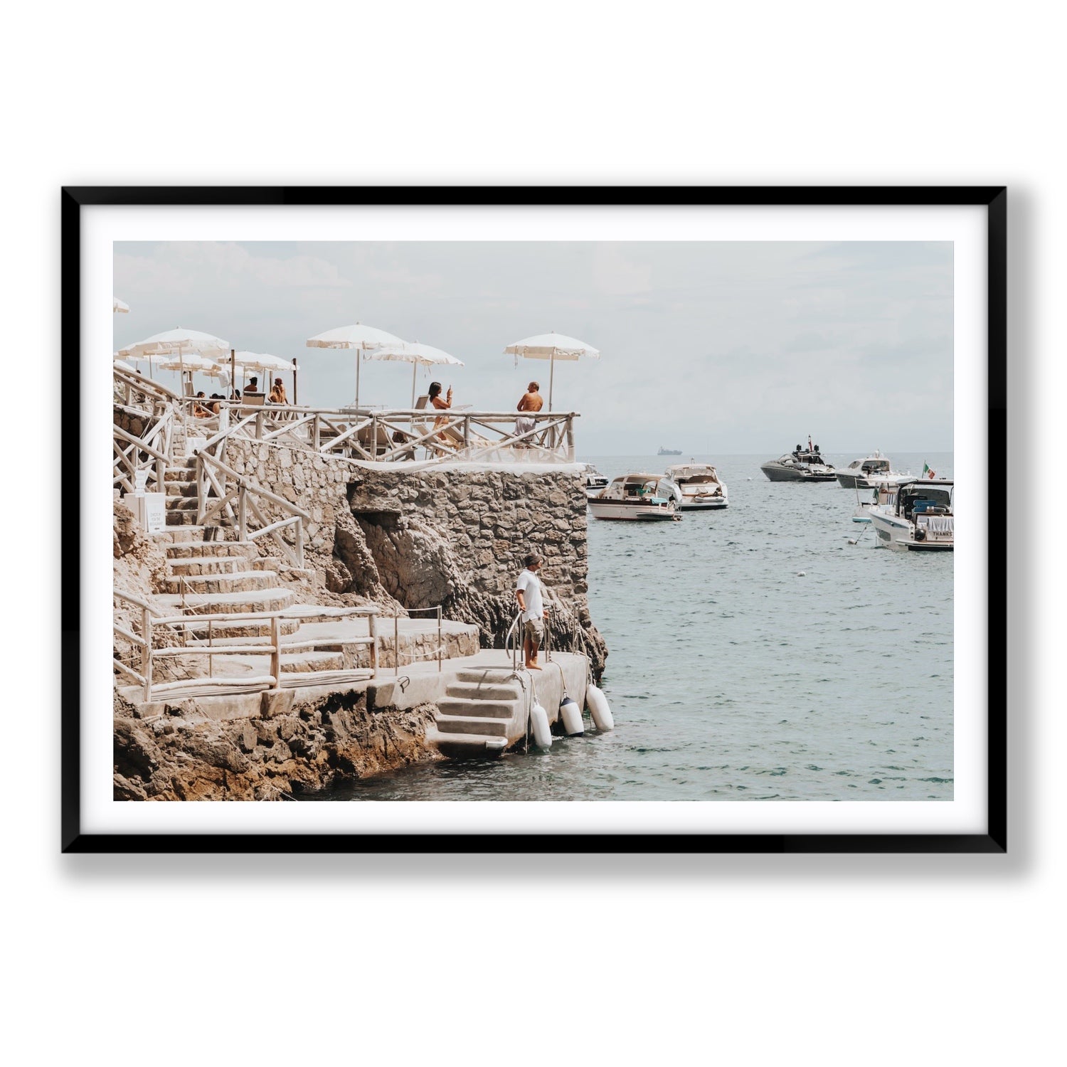 Conca Del Sogno fine art print, Nerano, Italy, Statement, Black Frame · Matboard, Fine Art Print