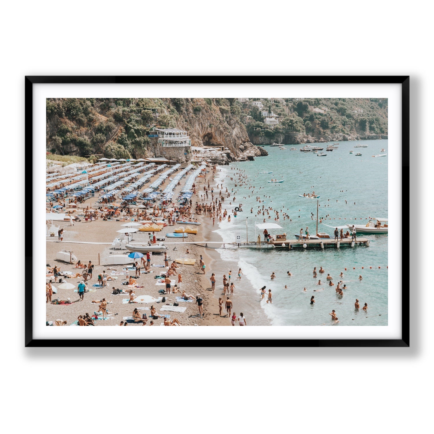 Vista Costiera fine art print, Positano, Italy, Statement, Black Frame · Matboard, Fine Art Print