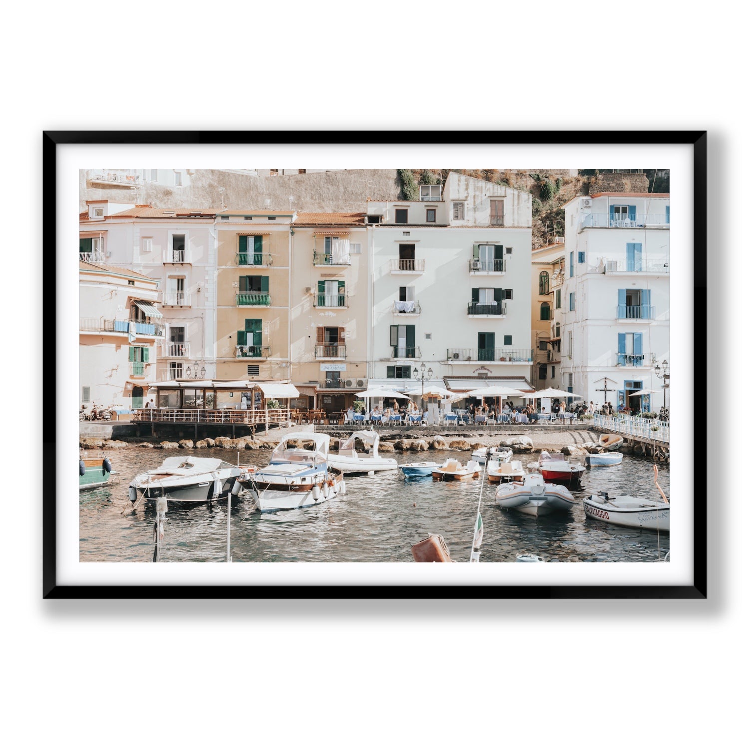 L'Insenatura fine art print, Sorrento, Italy, Statement, Black Frame · Matboard, Fine Art Print