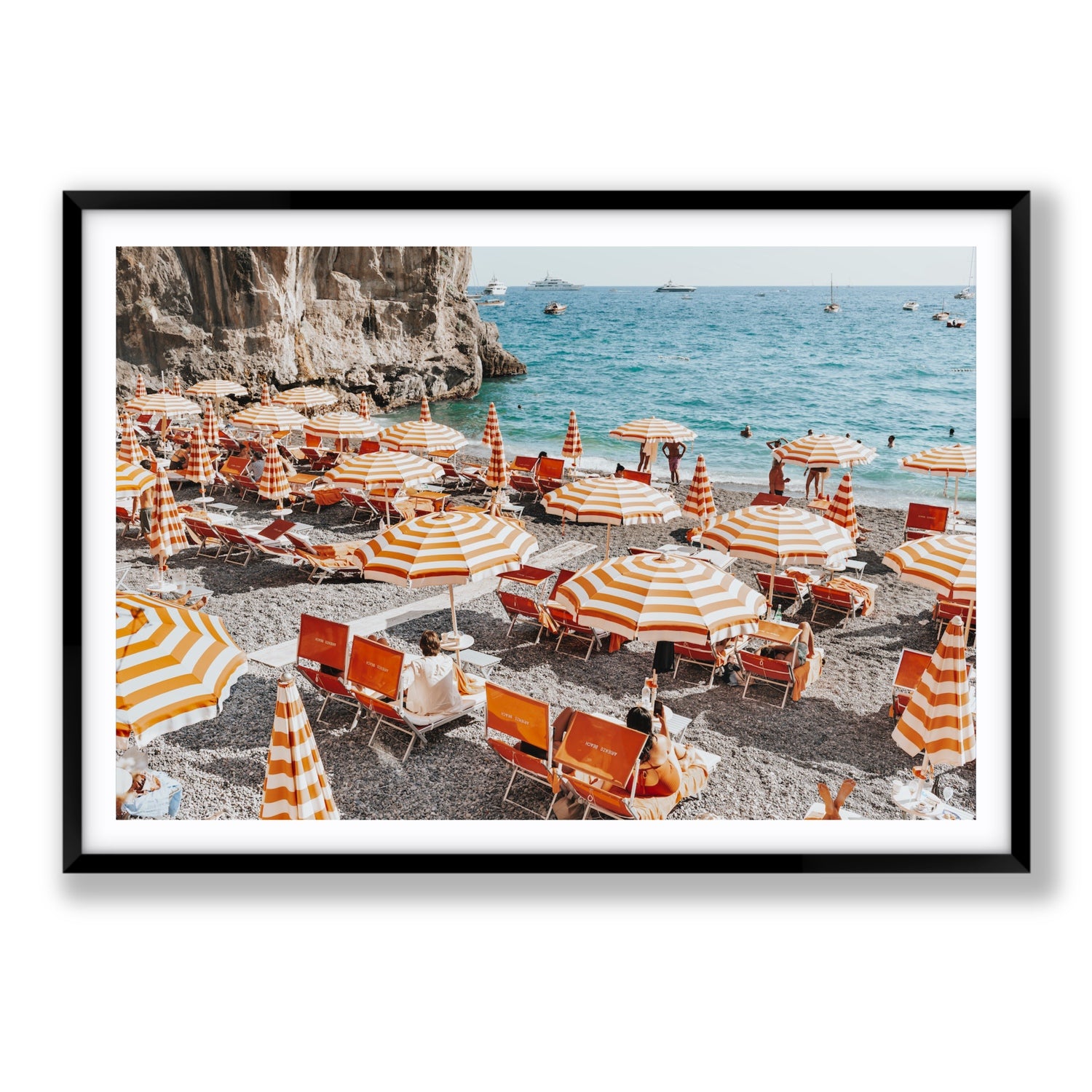 Mango Sorbet fine art print, Positano, Italy, Statement, Black Frame · Matboard, Fine Art Print