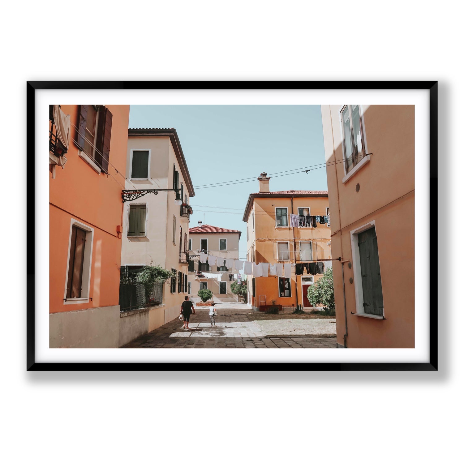 Giorgia Boscolo Venice Italian wall art Statement fine art print in black frame with matboard