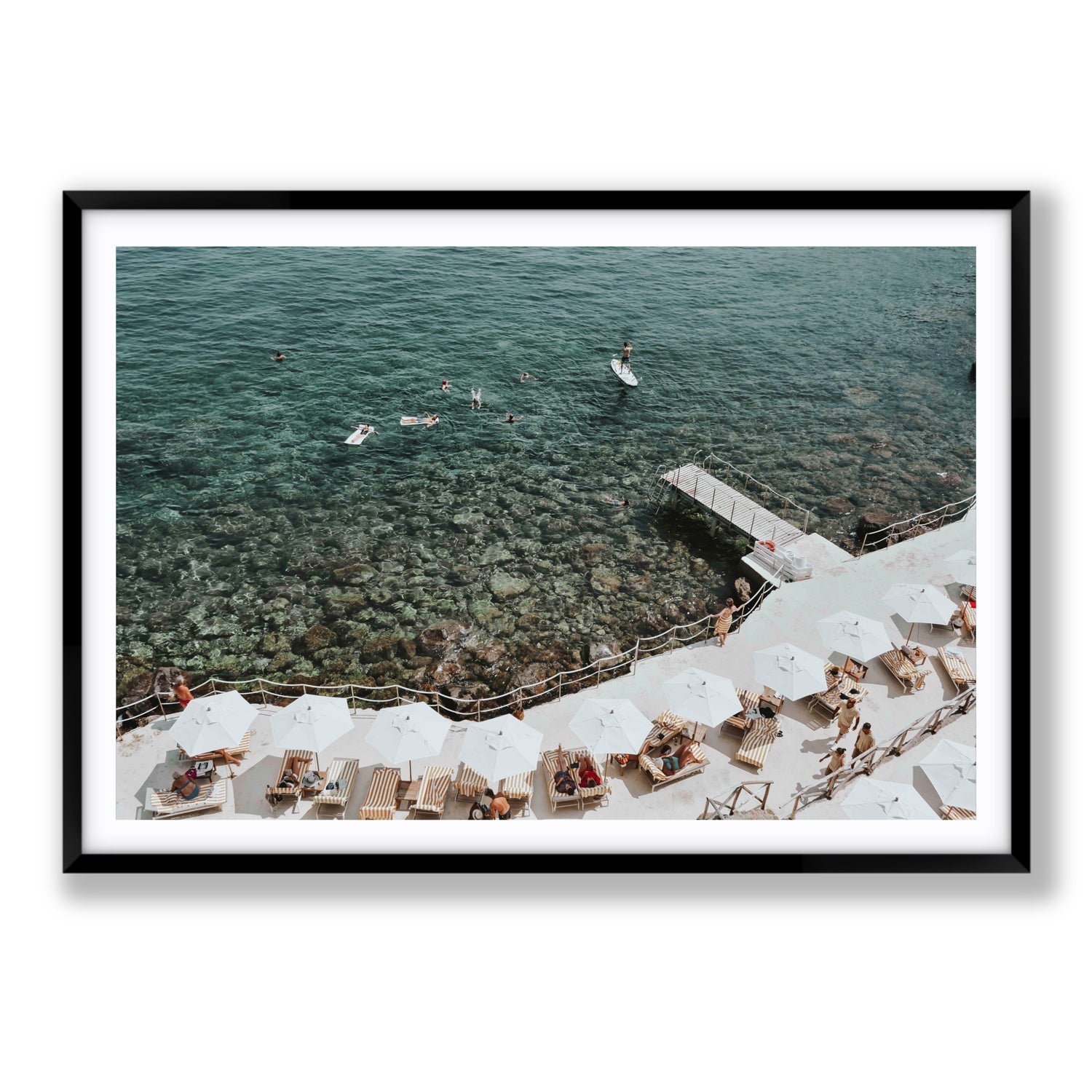 Our Tuscan Dream Tuscany Italian wall art Statement fine art print in black frame with matboard