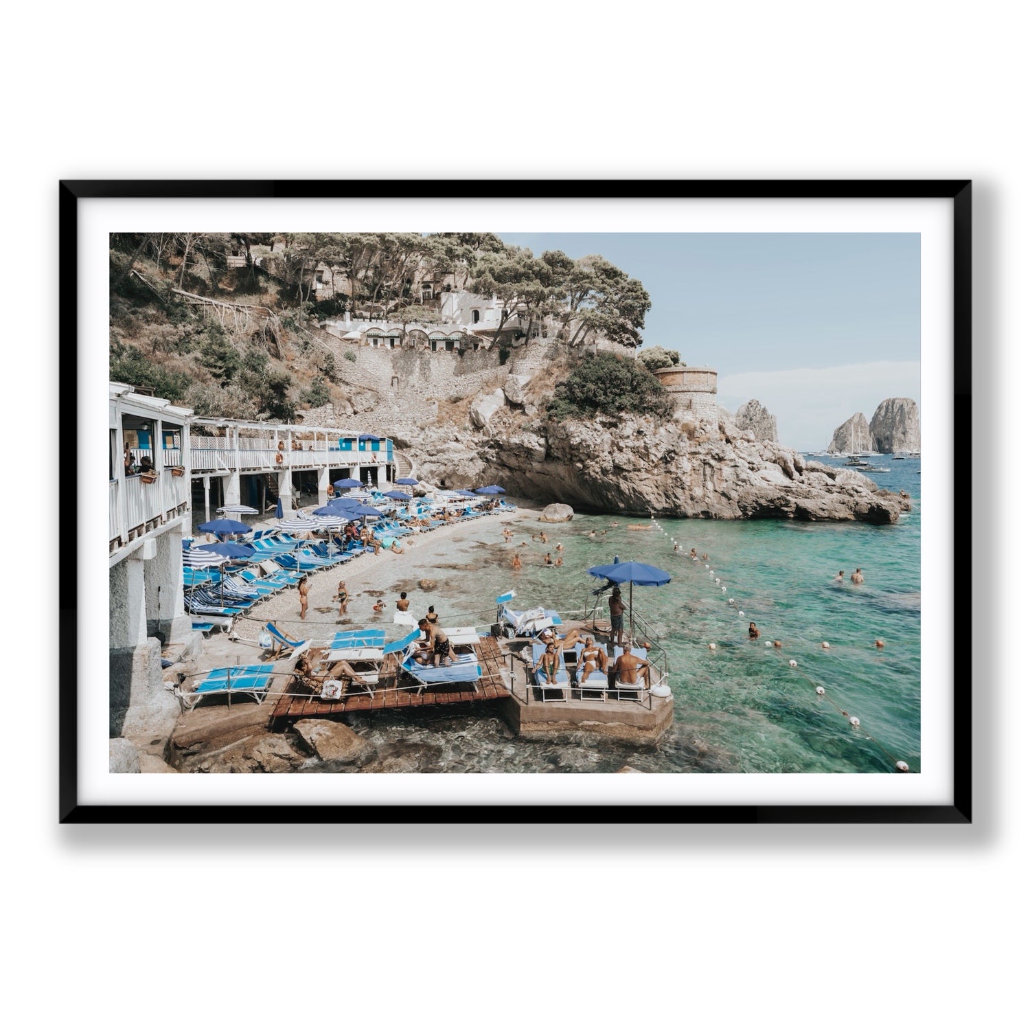 Vita Bella fine art print, Capri, Italy, Statement, Black Frame · Matboard, Fine Art Print