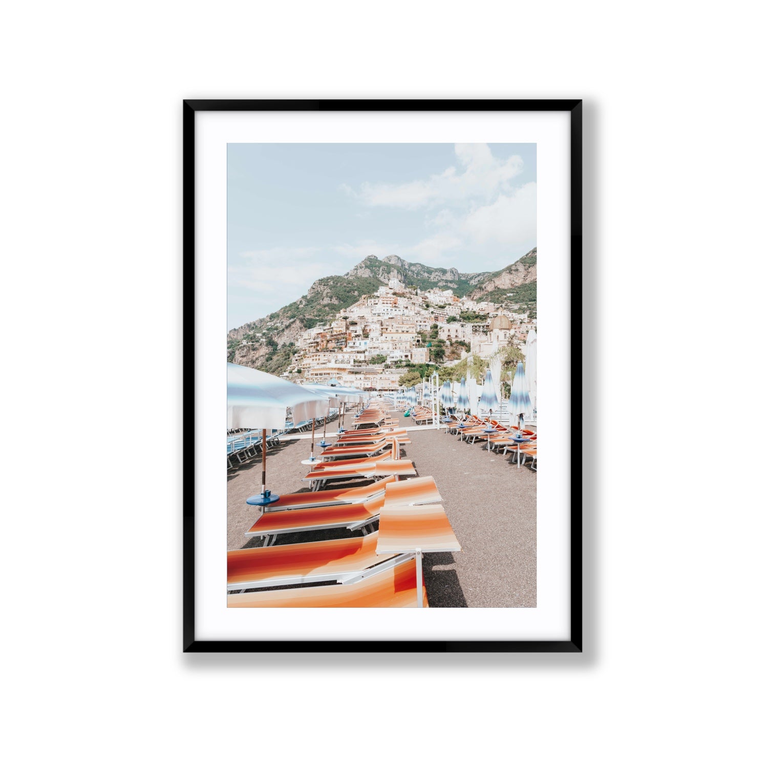 A Symphony of Colours fine art print, Positano, Italy, Extra Large, Black Frame · Matboard, Fine Art Print