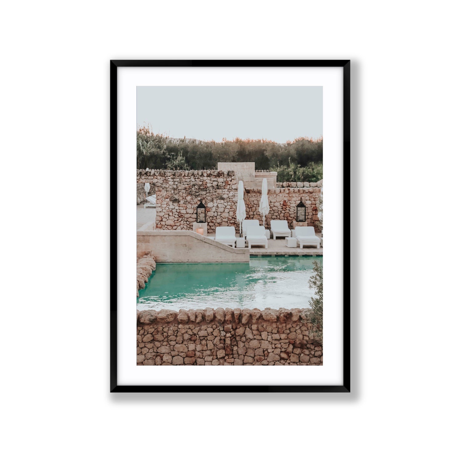Stone Refuge fine art print, Puglia, Italy, Extra Large, Black Frame · Matboard, Fine Art Print