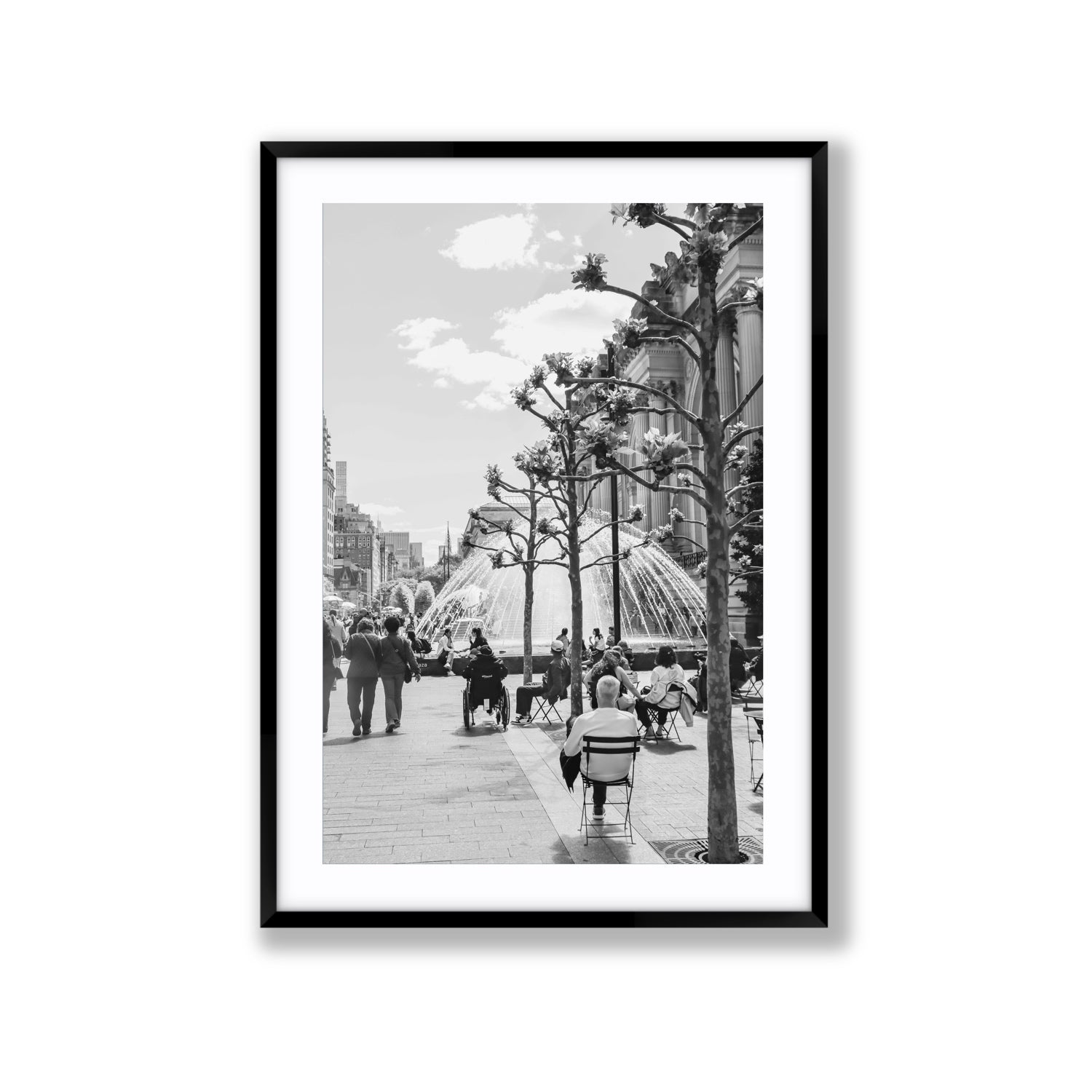 Luminary Noir New York NYC Black & White wall art Extra Large fine art print in black frame with matboard
