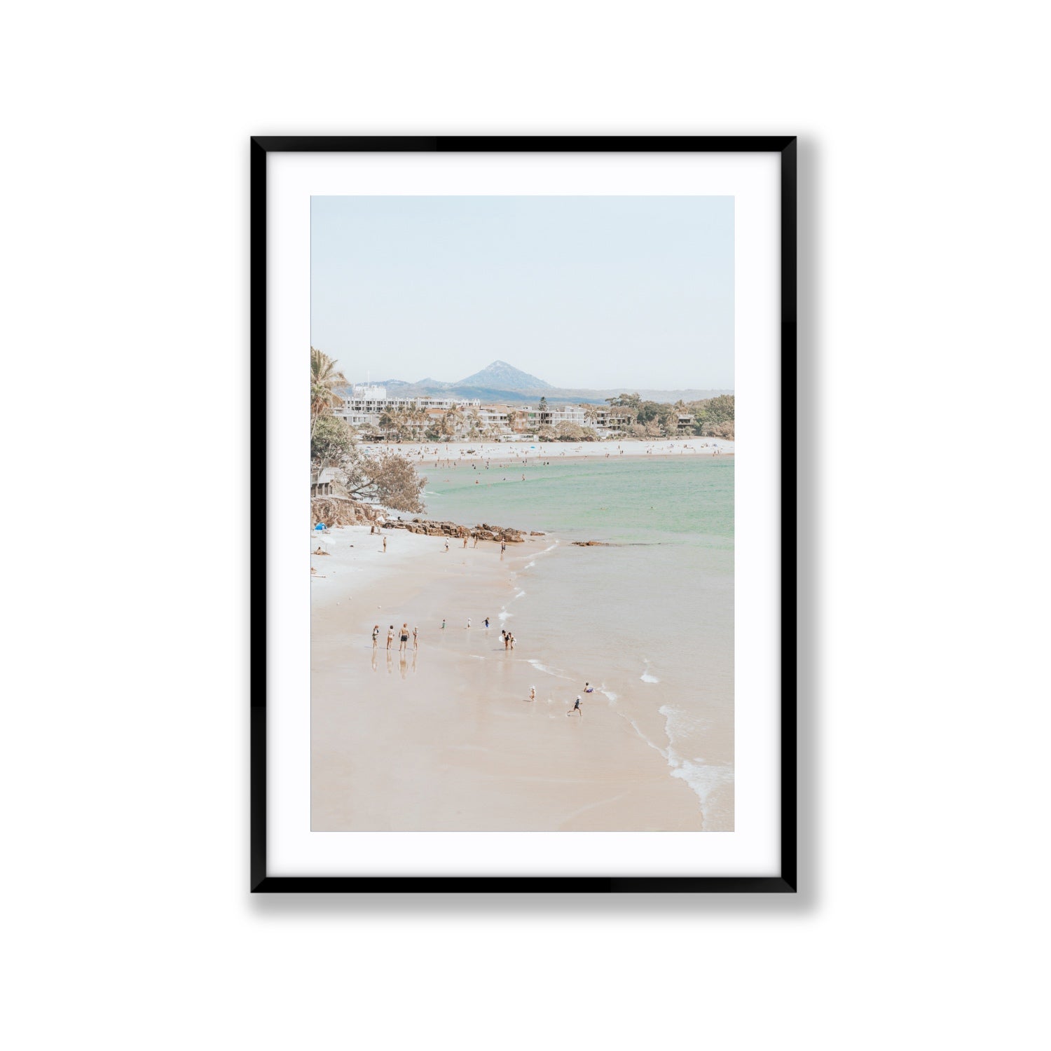 Little Cove Shallows fine art print, Noosa, Australia, coastal scenes artwork, Extra Large, Black Frame · Matboard, Fine Art Print