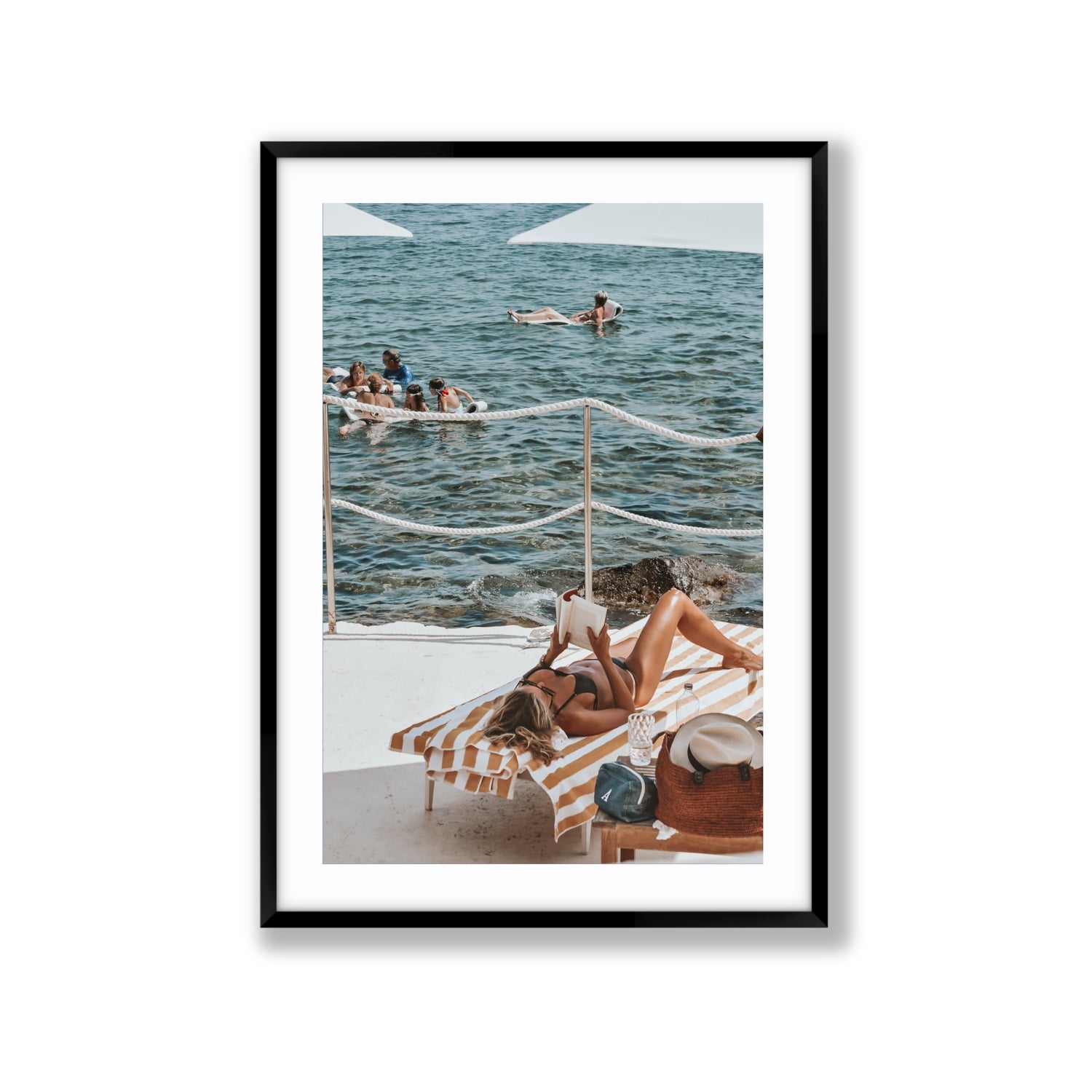 Cloud Nine Tuscany Italian decor wall art Extra Large fine art print in black frame with matboard