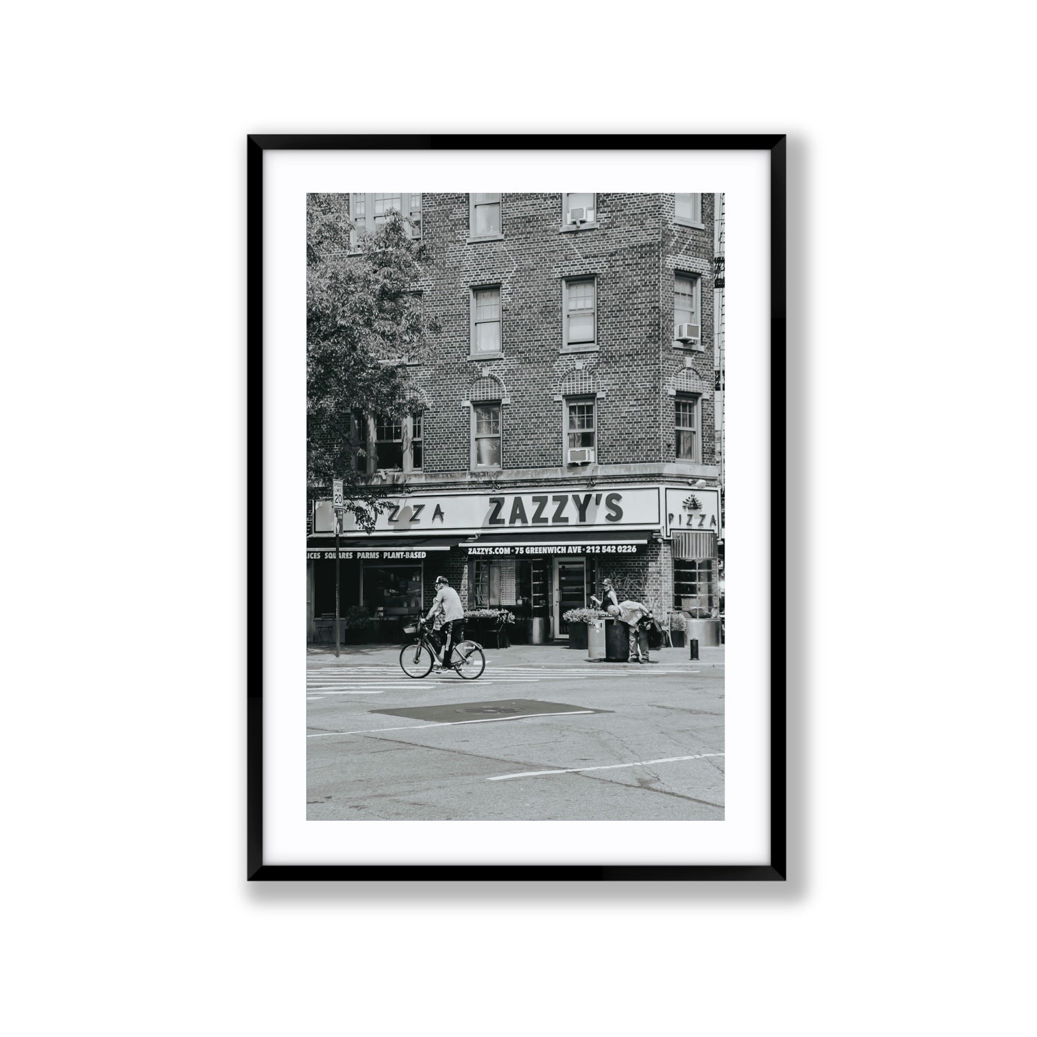 Zazzy's New York NYC Black & White wall art Extra Large fine art print in black frame with matboard
