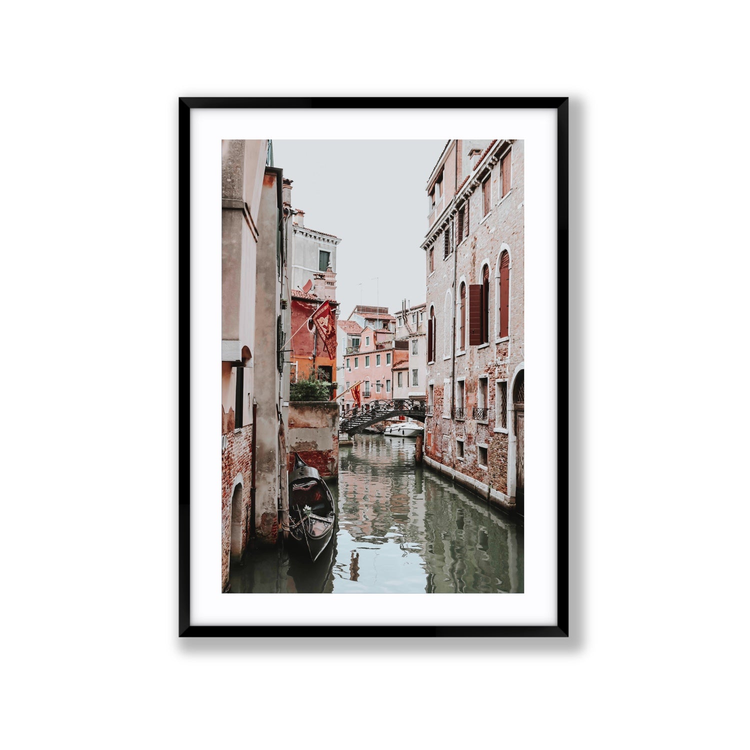 Laguna Veneta Venice Italian wall art Extra Large fine art print in black frame with matboard