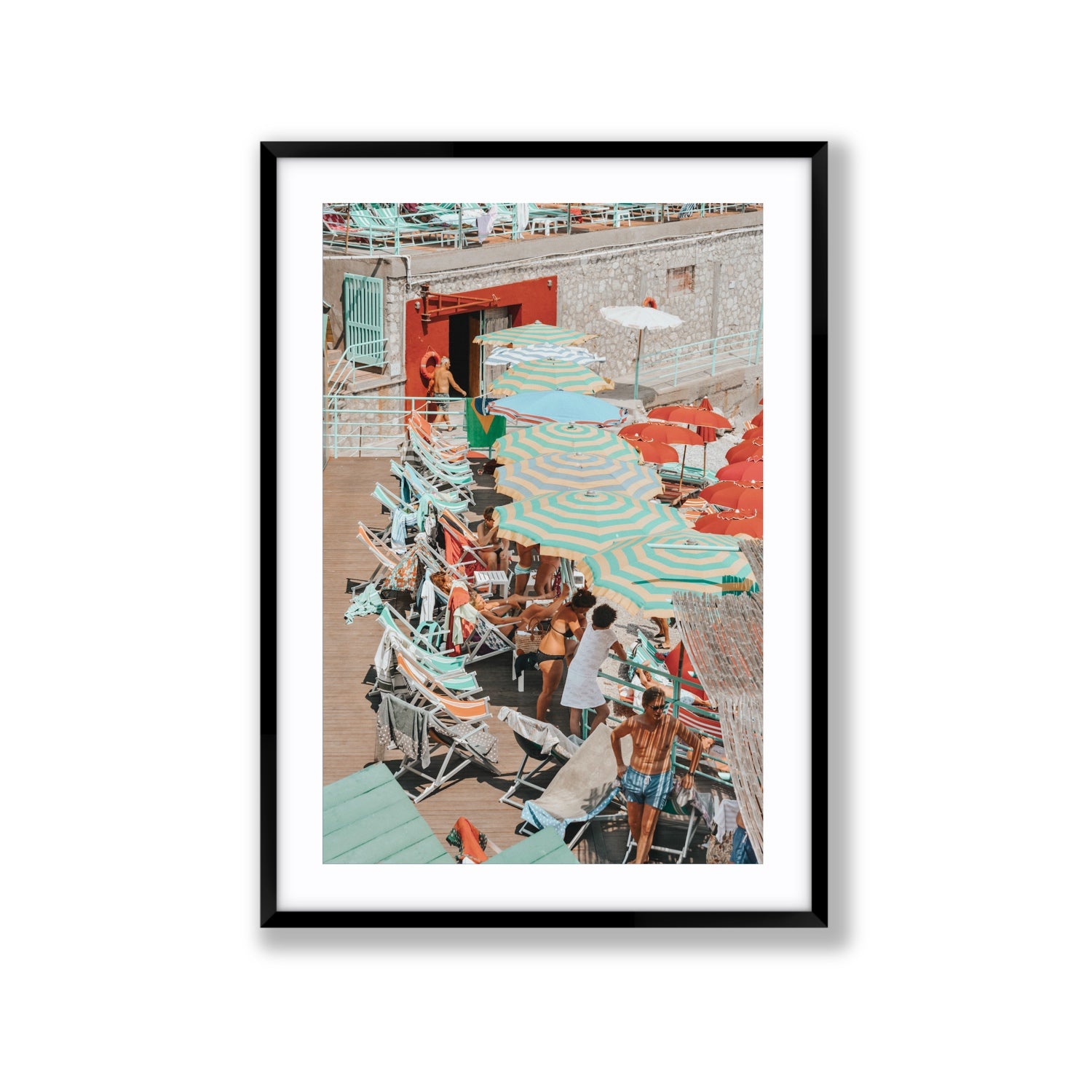 Colourful Canopy fine art print, Capri, Italy, Extra Large, Black Frame · Matboard, Fine Art Print