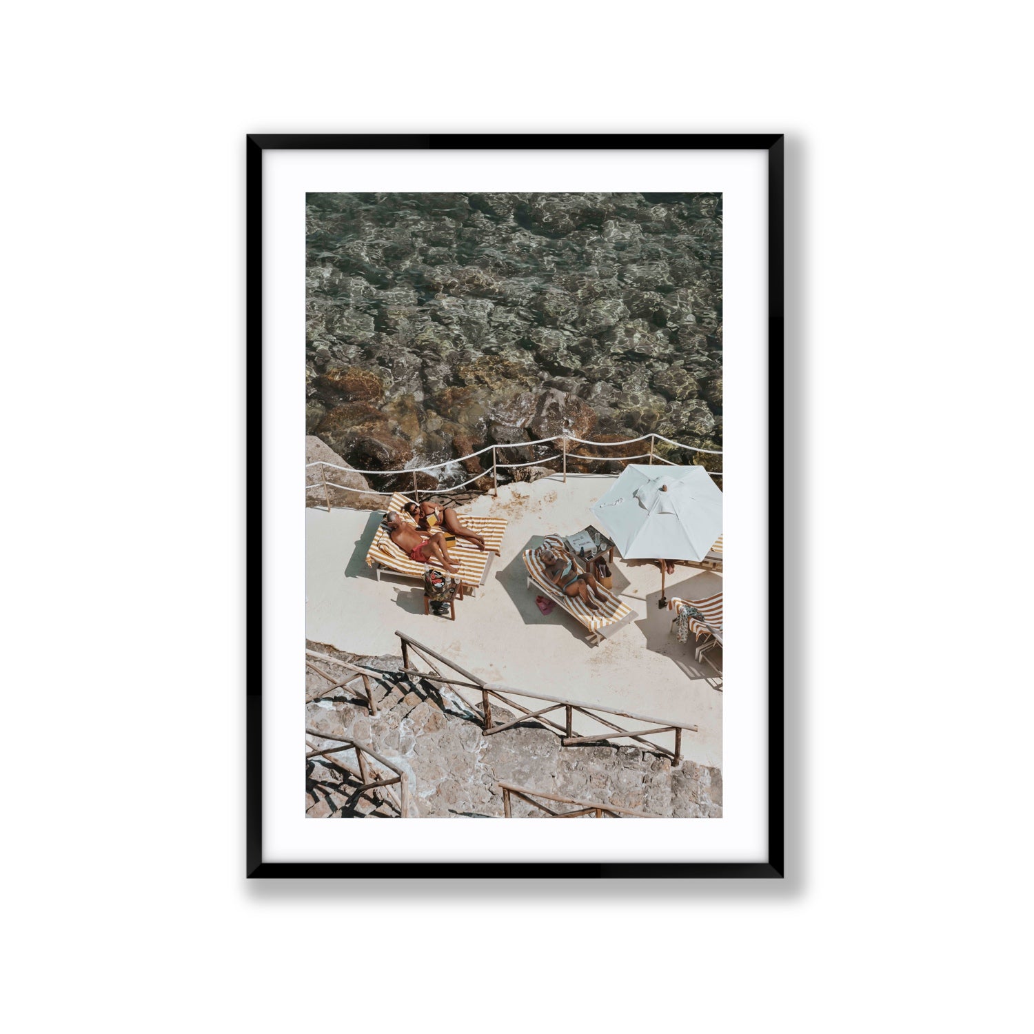 Lounge Lizards Tuscany Italian decor wall art Extra Large fine art print in black frame with matboard