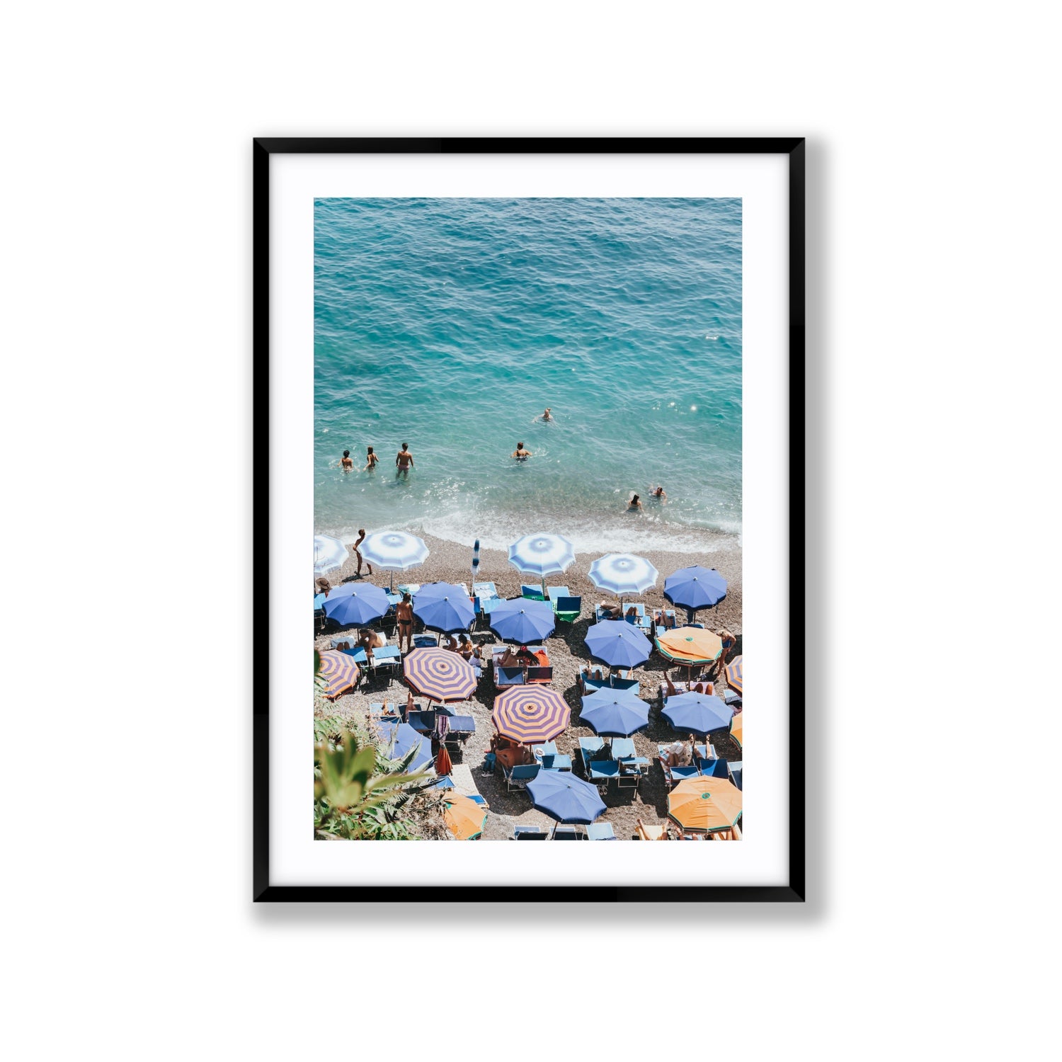 Paradise Beach fine art print, Positano, Italy, Extra Large, Black Frame · Matboard, Fine Art Print
