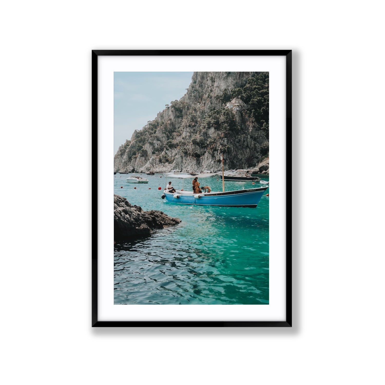 Emerald Escape fine art print, Capri, Italy, Extra Large, Black Frame · Matboard, Fine Art Print