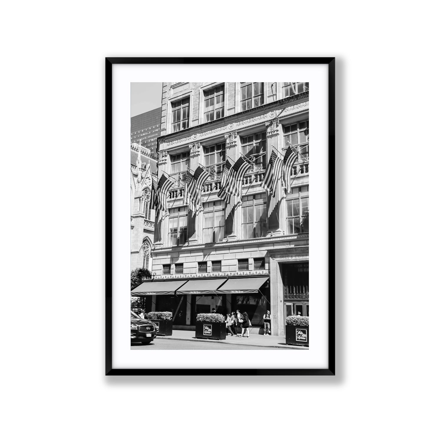 Luxury On Fifth fine art print, New York, United States, Extra Large, Black Frame · Matboard, Fine Art Print