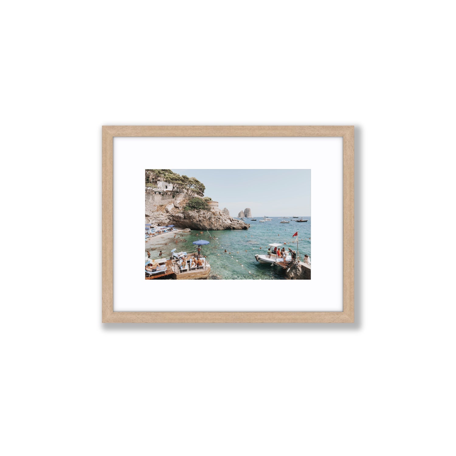Torre Saracena fine art print, Capri, Italy, Small, Natural Oak Frame · Matboard, Fine Art Print