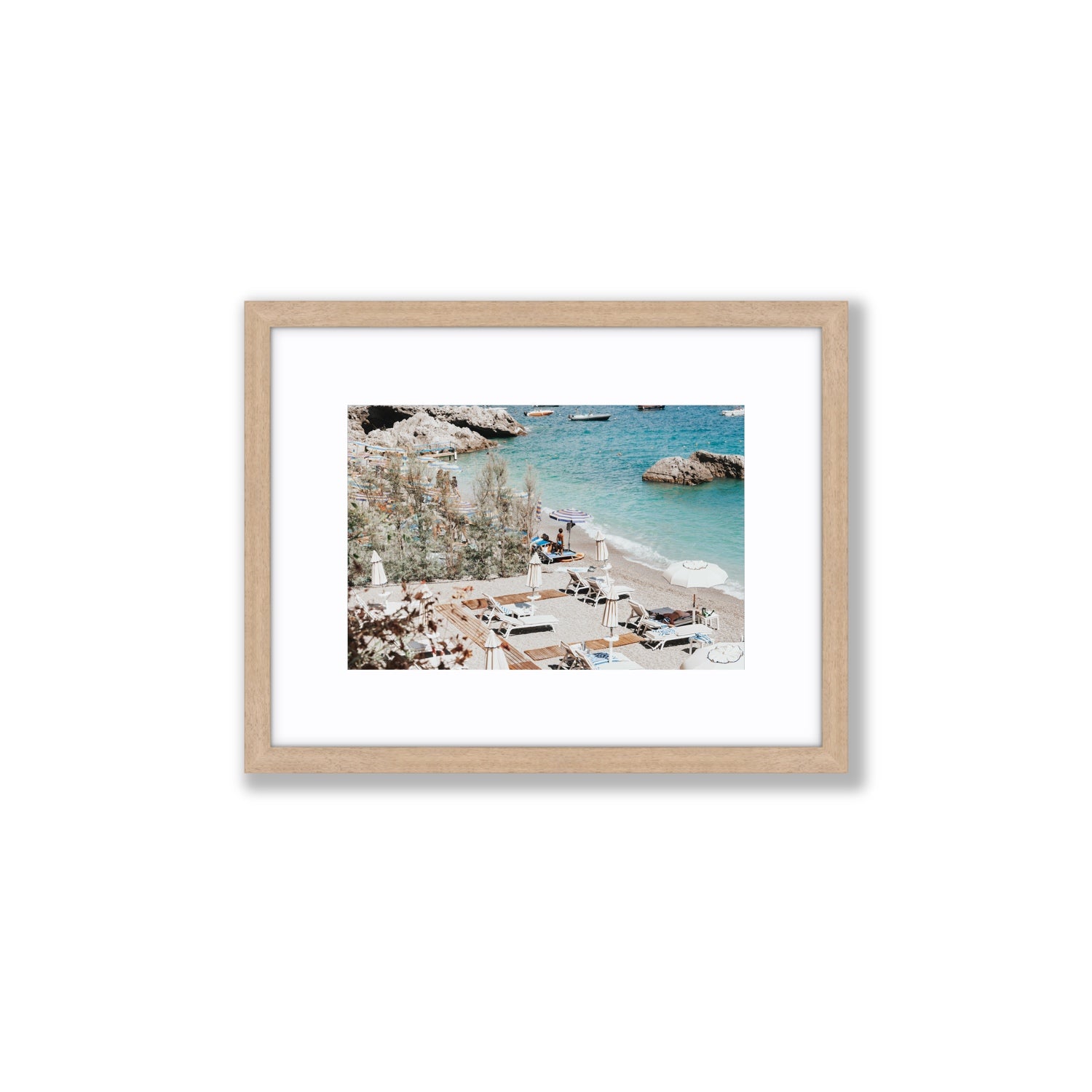 Life Could Be A Dream Amalfi wall art Small fine art print in natural oak frame with matboard