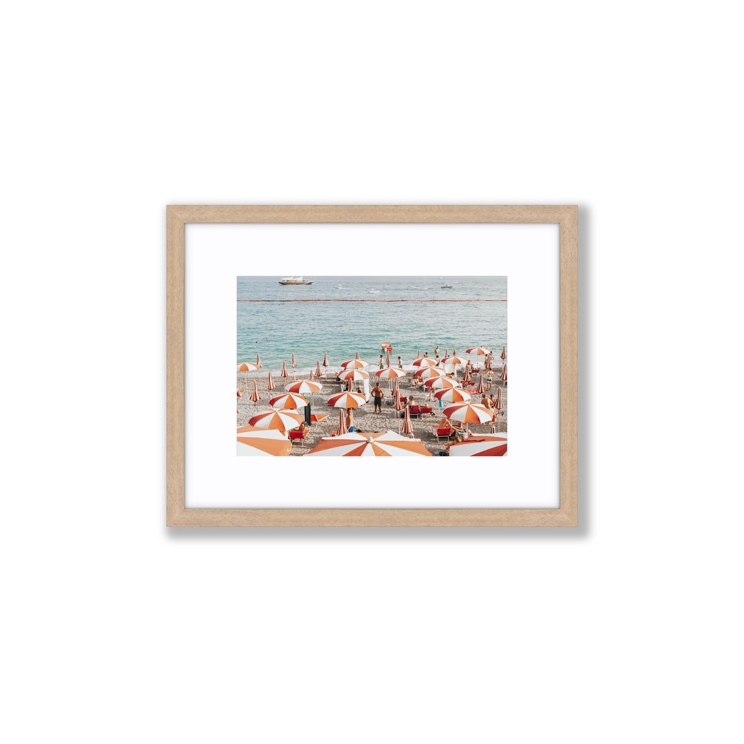 That's Amore Amalfi Mediterranean wall art Small fine art print in natural oak frame with matboard